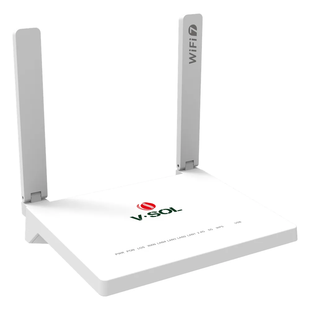 ONU GPON/EPON con Wi-Fi 7 / 1 Puerto 2.5 Gigabits/ 3 Puertos Gigabit / Puerto PON SC/UPC, Hasta 3600 Mbps