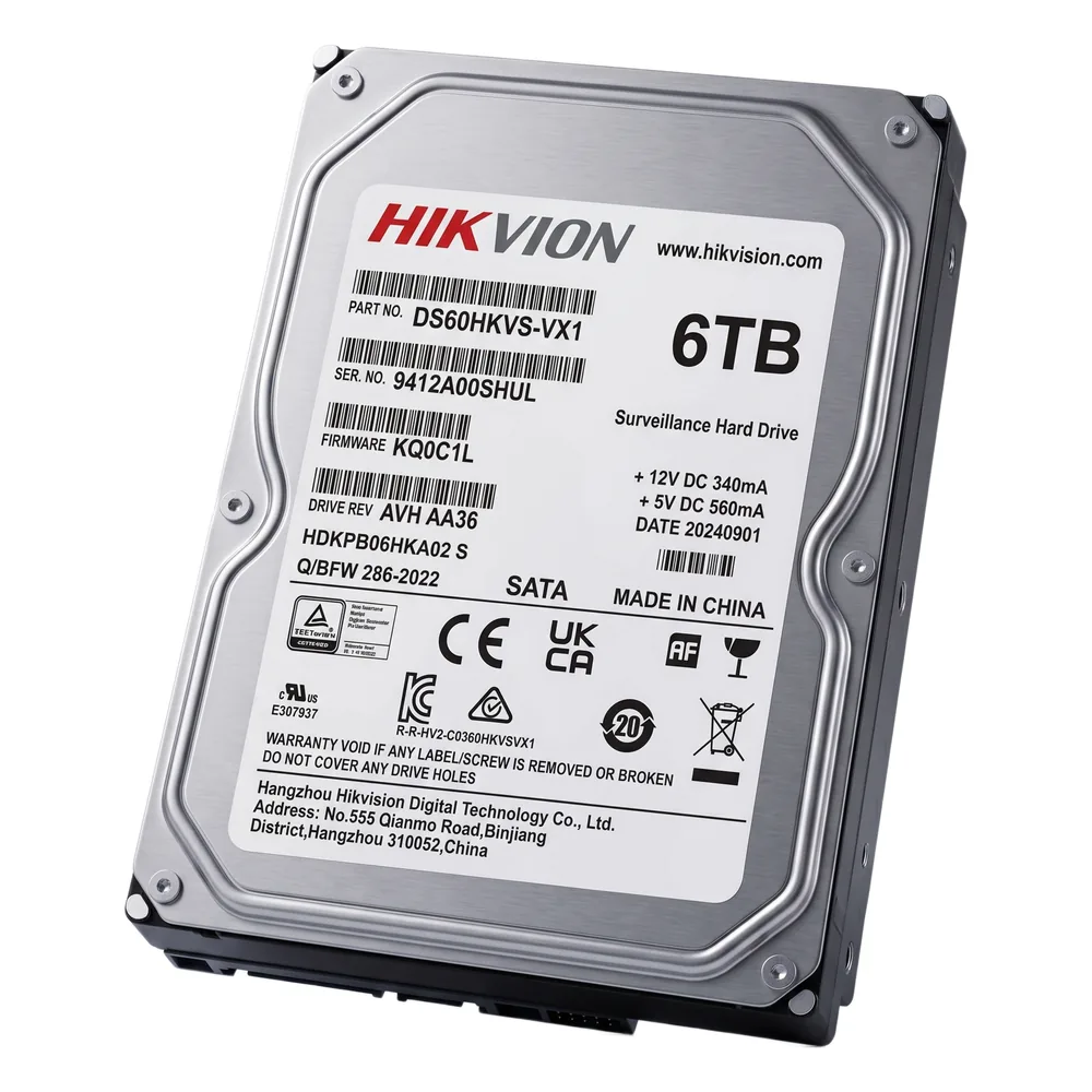 Disco Duro para Videovigilancia / 6 TB / SATA 6.0 Gb/s / 5400 RPM / 256 MB Buffer / Soporta 64 Cámaras HD / Operación 24/7 / 180 TB/Año / MTTF 1M Horas