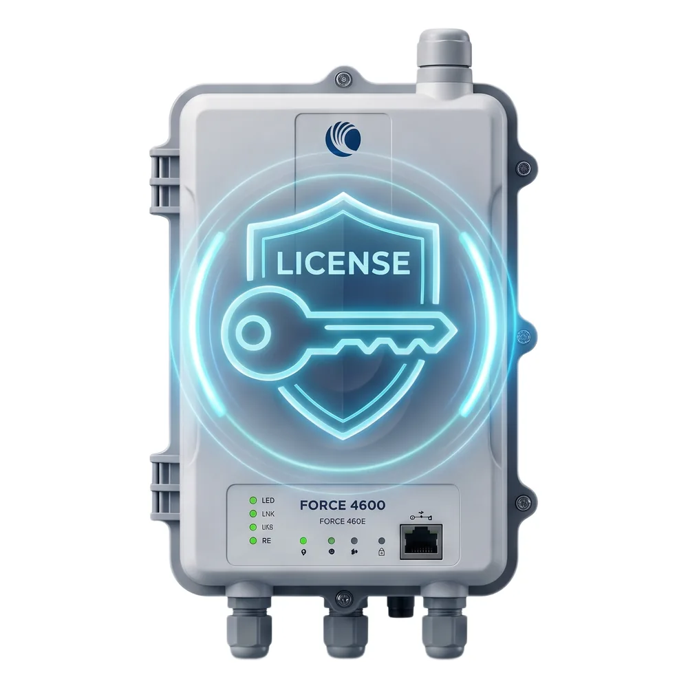 Licencia de Software Cambium Networks / Convierte SM a AP en Serie FORCE 4600 / Hasta 8 Suscriptores / Modulación 1024QAM / Sin Sincronización GPS / Compatible con FORCE: 4518, 4525, 4525L, 400C, 425, 4616, 4625.