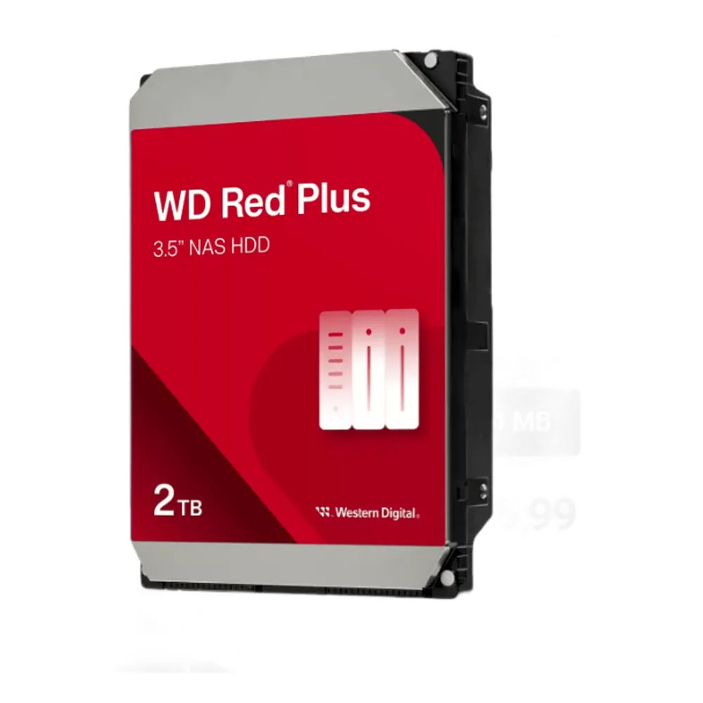 Disco Duro WD RED / 2 TB / 3.5" / 5400 RPM / CMR / 64 MB Caché / 175 MB/s / NASware™ / RAID Optimizado / MTBF 1M Horas