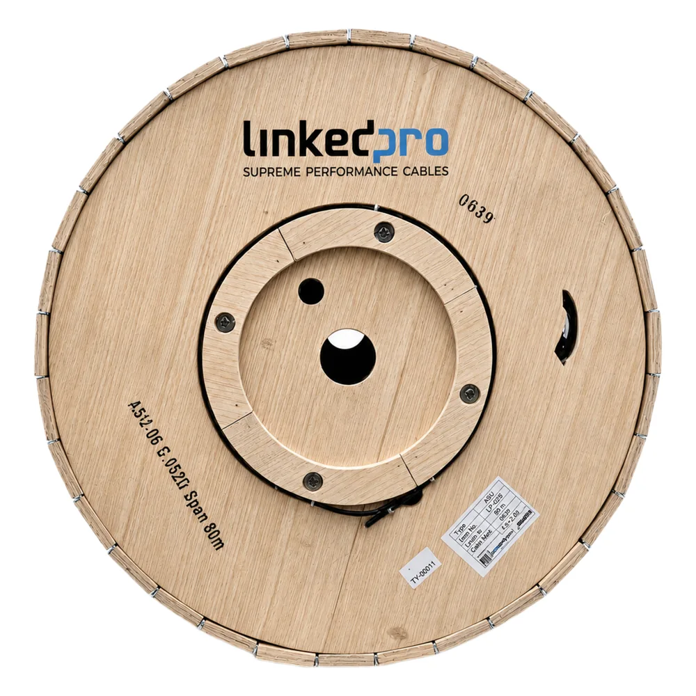 Carrete de 4 Kilómetros de Fibra Óptica Aérea Mini ADSS (ASU) G.652D, Monomodo de 6 Hilos, Exterior, Span 80, Loose Tube