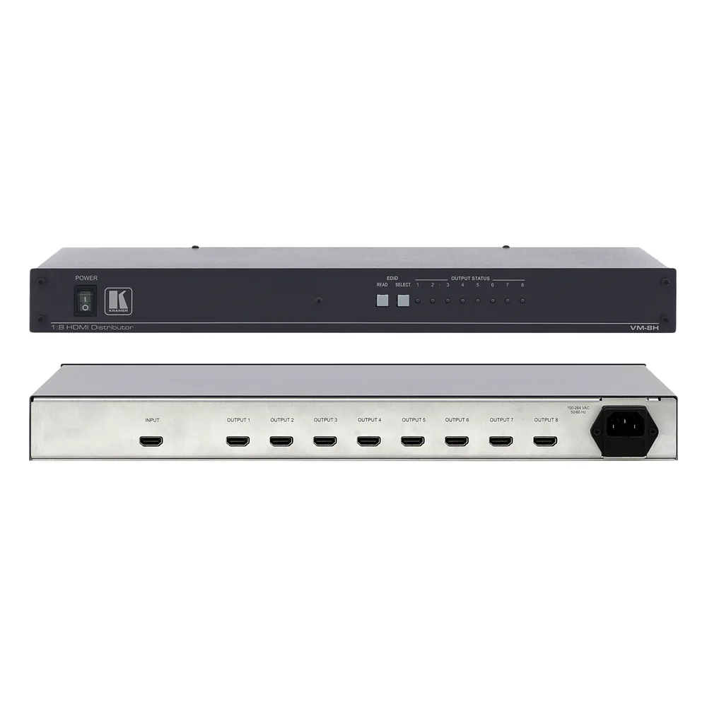 Amplificador de Distribución HDMI | 1 Entrada a 8 Salidas | 6.75 Gbps (2.25 Gbps por canal) | HDCP | Deep Color | x.v.Color | Lip Sync | CEC | 3D Pass-through | I-EDIDPro™ | Ecualización y re-Klocking™ | Indicadores LED | Rack 19