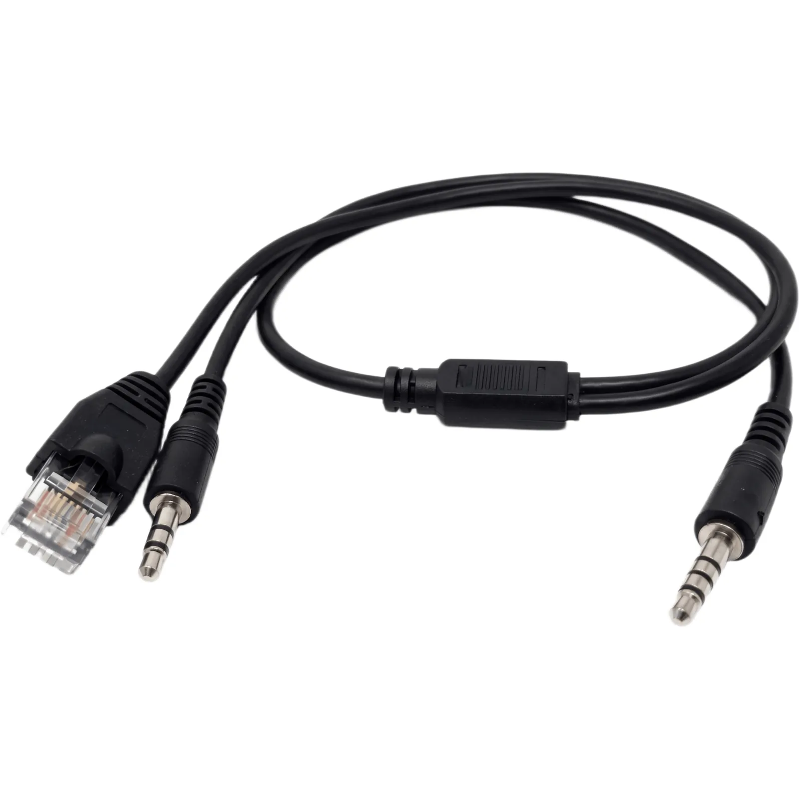 Cable Arnés RoIP para Radios Móviles Kenwood / Conector Mic RJ-45 / Jack Bocina 3.5 mm Mono / Integra al Gateway ST-RoIP5+W-TASSTA / Compatible Series TK, TKR y NEXEDGE