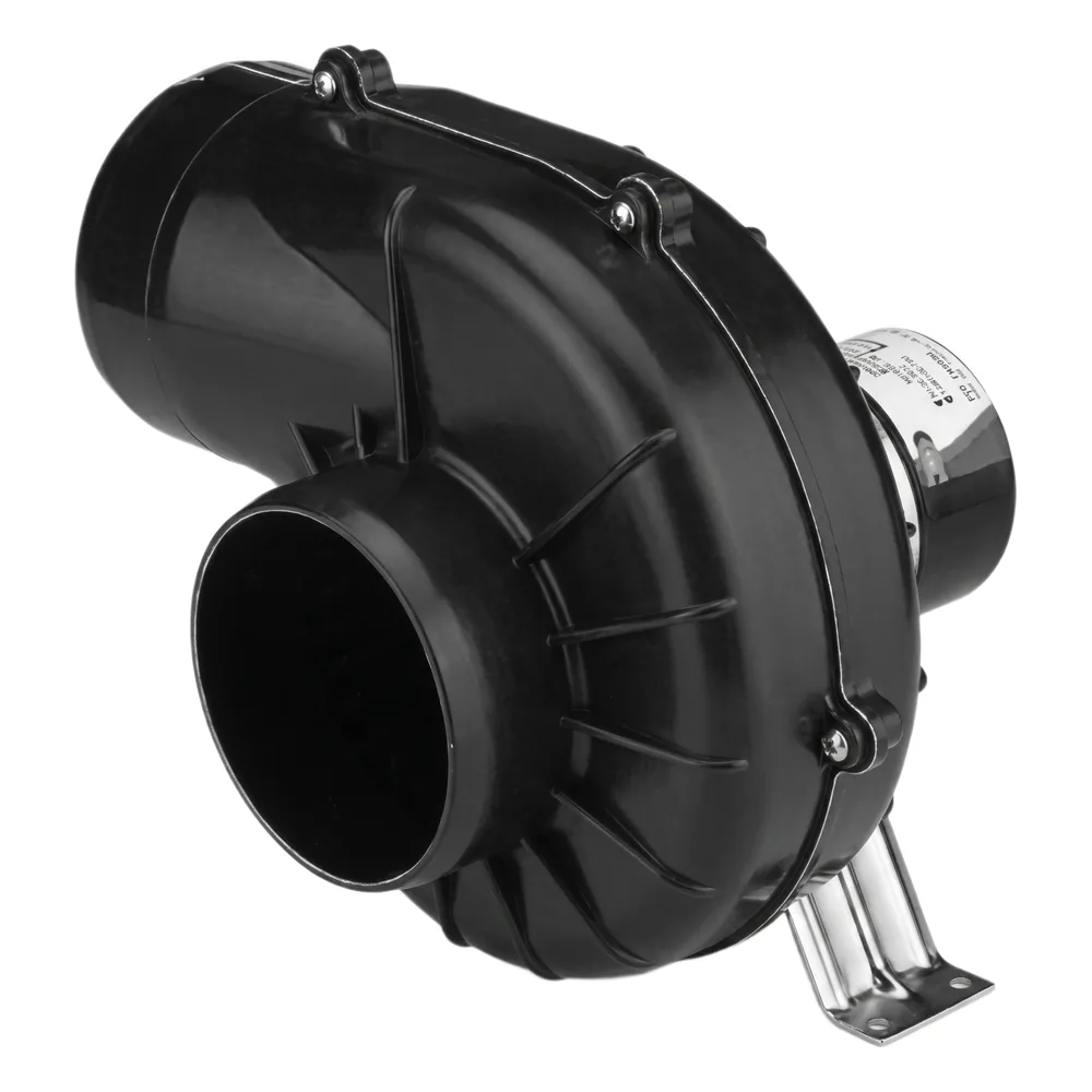 Soplador de Ventilación Marino Flexmount 4" / 250 CFM (7.0 m³/min) / 12Vdc 12.0A / 24Vdc 5.3A / Carcasa de Plástico Reforzado / Soporte Universal Orientable / Conexión de Conducto Deslizante / Protección contra Ignici