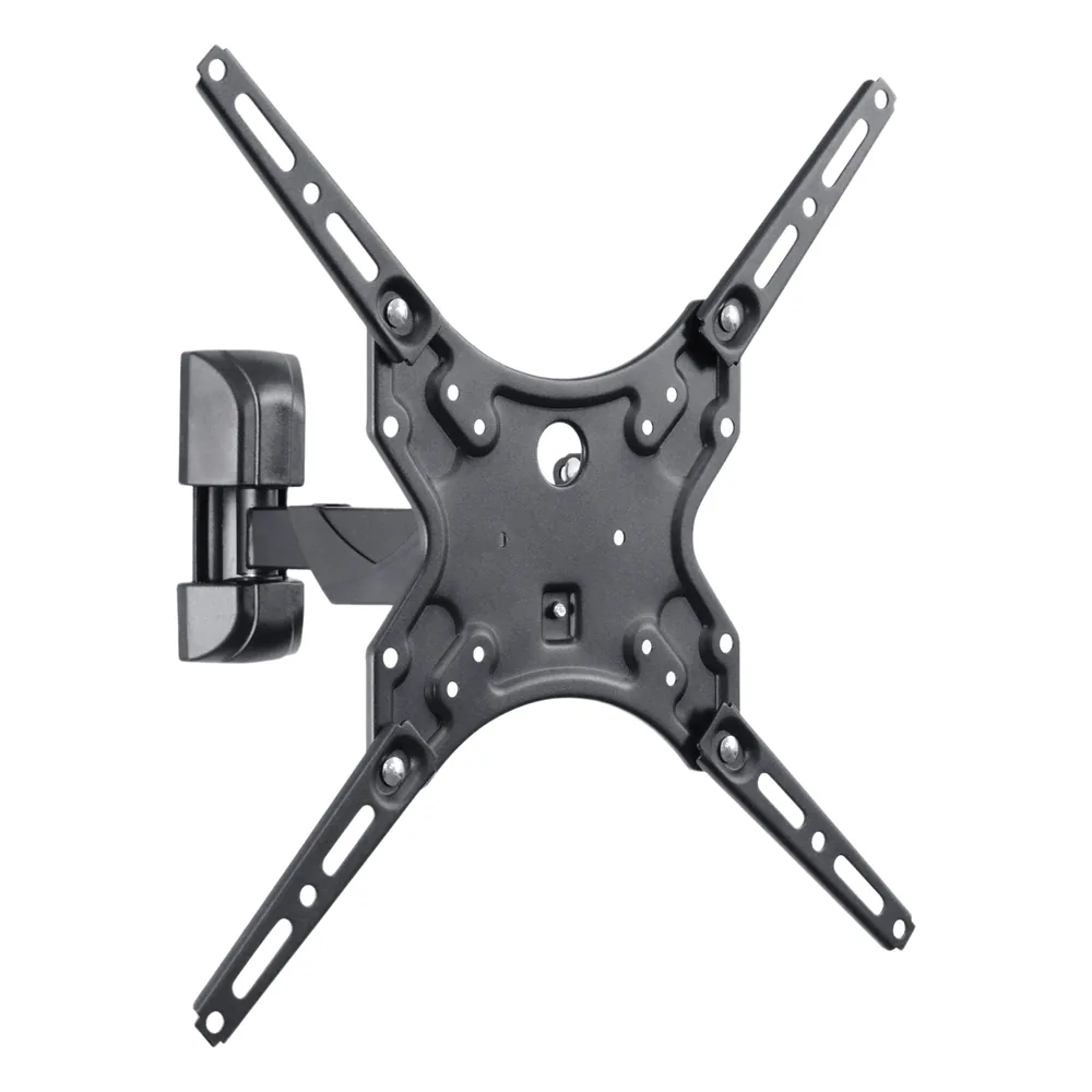Soporte de pared para pantallas de 32-60 pulg. (81.28-142.24 cm) / VESA desde 100 x 100 hasta 400 x 400 / Carga Máxima 25 kg (55 lb) / Extensión 226 mm / Inclinación +10° / Instalación Hook-and-Hang / Acabado Epoxíd