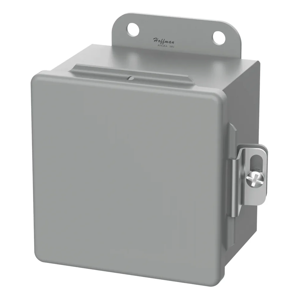Gabinete de Bisagra Continua CH / NEMA Tipo 12 / 16 x 14 x 6 in (406 x 356 x 152 mm) / Acero Dulce / Gris ANSI 61 / Abrazaderas Atornilladas / Montaje en Pared