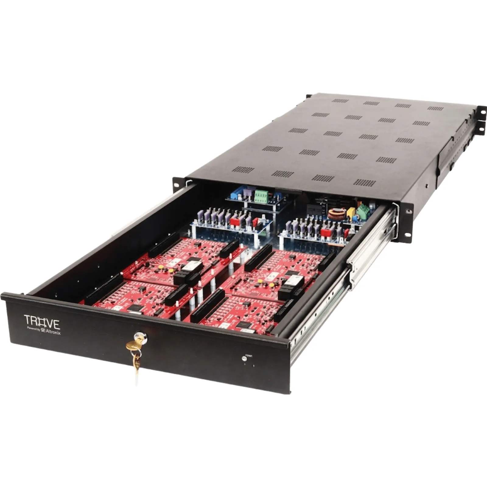 Cajón de rack de integración de acceso y alimentación Altronix con placa posterior Mercury, serie de racks profundos Trove2R ( No incluye tarjetas )