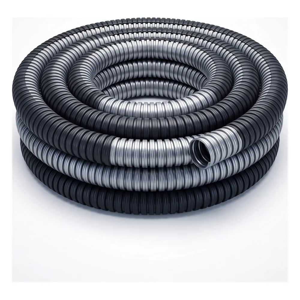 Tubo Flexible Liquidtight 2 1/2" (63 mm) / Acero Galvanizado + Forro PVC / Rollo 10 m (32.8 ft) / NEMA 4 / IP65