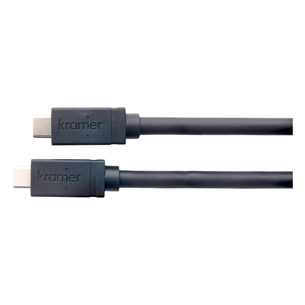 Cable Activo Híbrido AOC USB-C (M) a USB-C (M) | USB 3.2 Gen-2 SuperSpeed+ | 10 Gbps | 4K@60 Video | Carga 60W | K-Lock | 15.2 mts