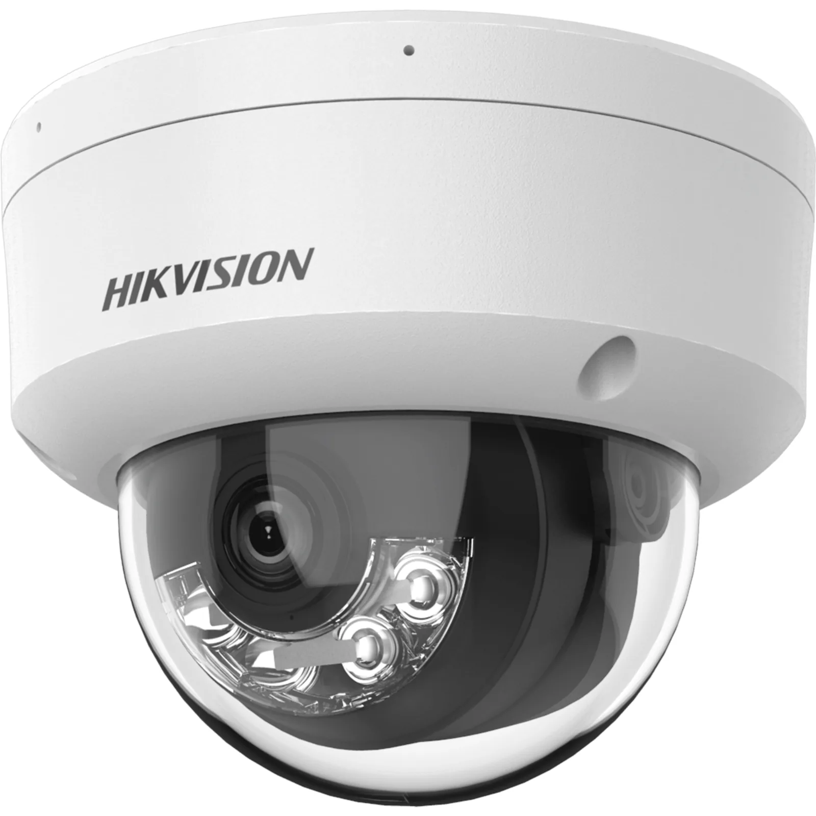 [Dual Light] Domo IP 4 Megapixel / Lente 2.8 mm / 30 mts IR + 30 mts Luz Blanca / Micrófono Integrado / Antivandálico IK08 / Exterior IP67 / H.265 / PoE / ONVIF / Micro SD