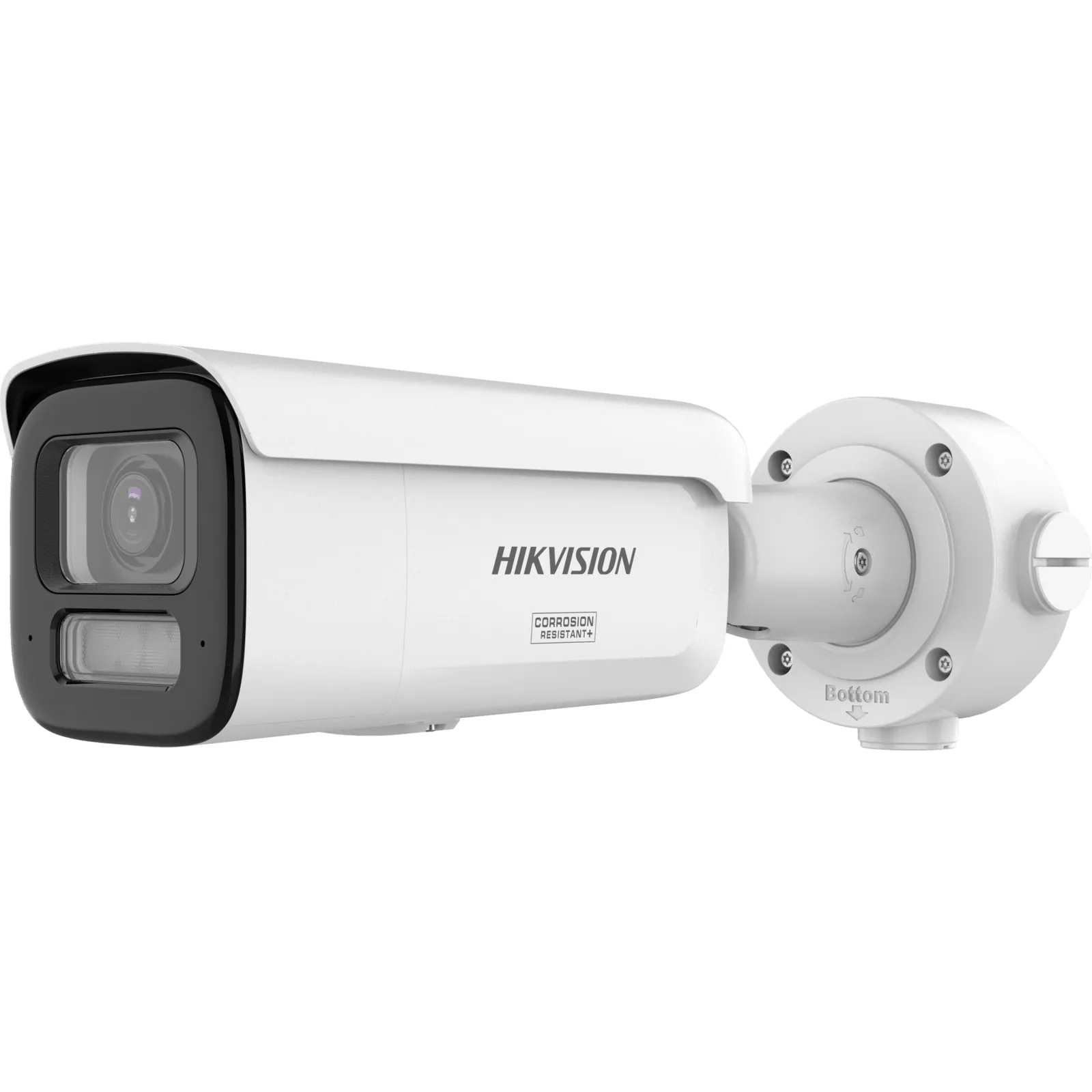 Bala IP 4 Megapixel / Lente Mot. 2.7 a 13.5 mm / 60 mts IR EXIR / Exterior IP67 / IK10 / Anticorrosivo / WDR 120 dB / PoE + / Micro SD / 4 Analíticos: AcuSense, Deteccion Facial, Conteo de Personas por Cruce y Zona