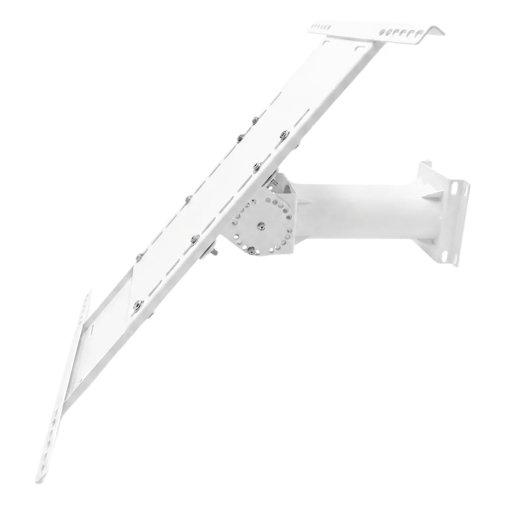 Soporte Ajustable para Panel Solar para Alimentar hasta 30W / Acero Galvanizado Q235 / 300 W / Ángulo 15°-90° / Diseño Telescópico 560-800 mm / Montaje en Poste Ø140 mm / Resistencia a la Corrosión ≥200 Horas