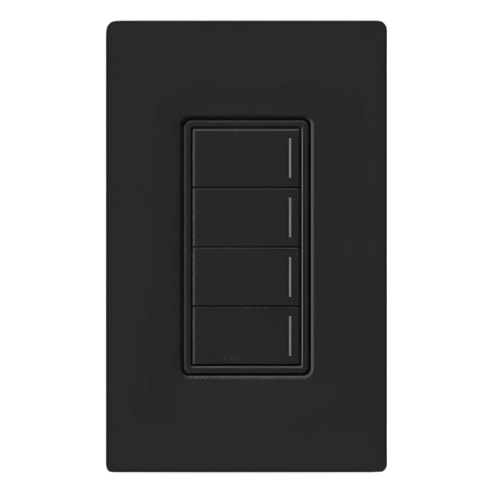 Botonera híbrida Sunnata con dimmer integrado, 4 botones, para RadioRA 3, color negro