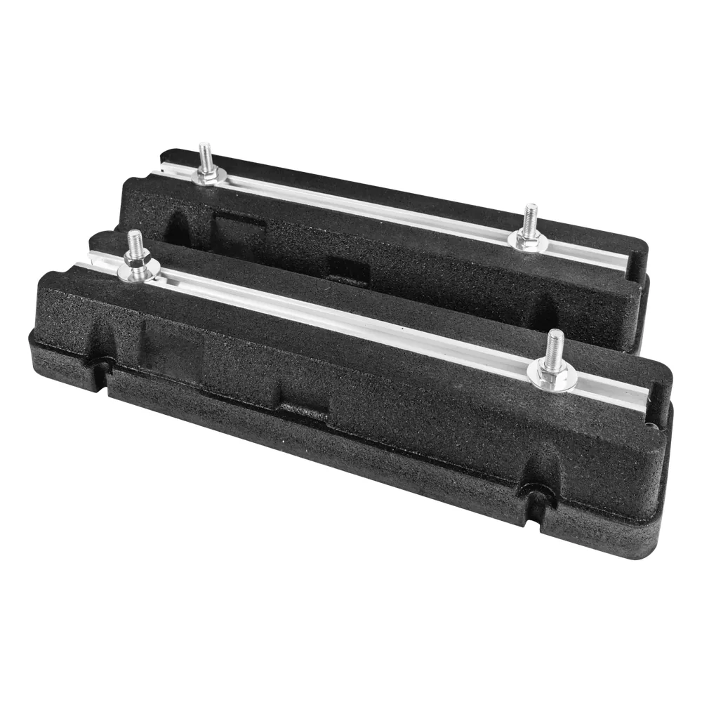 Kit de 2 Bases Antivibratorias para Minisplit / Carga 370 Kg / Canal Deslizante de Aluminio / Nivel Integrado / Caucho de Alta Resistencia