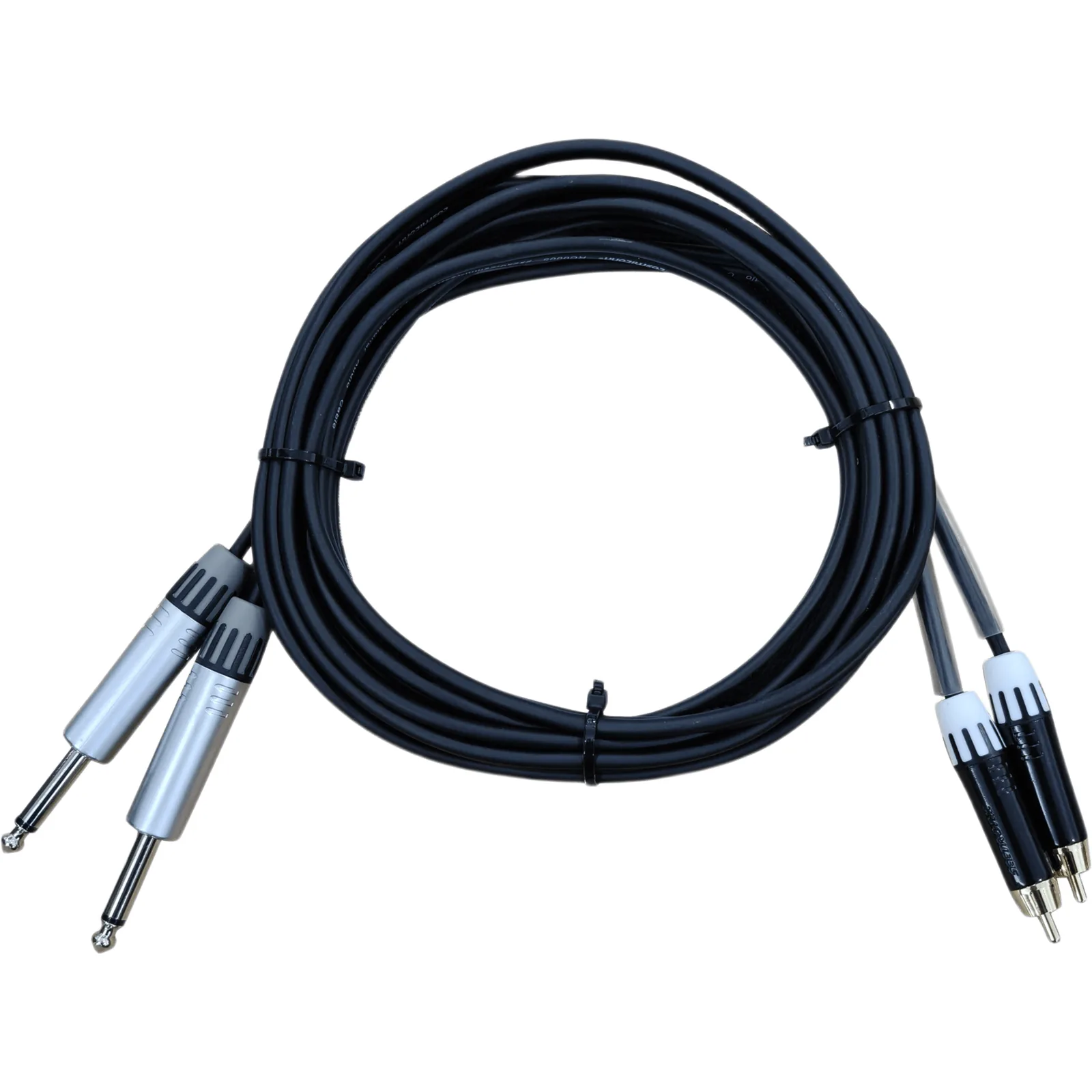 Cable de Audio | 2 Conectores 1/4 a 2 RCA Macho | Longitud 5m | Conector Seetronic MT380 - MP2X