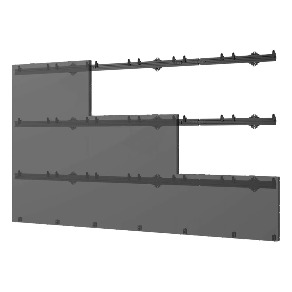Sistema de Montaje Universal para paneles LED dvLED / SEAMLESS Connect / 6x6 Paneles / Capacidad (409.1 kg) / Aluminio / Ajuste de Precisión / Hasta 162" 3.60 x 2.03 m