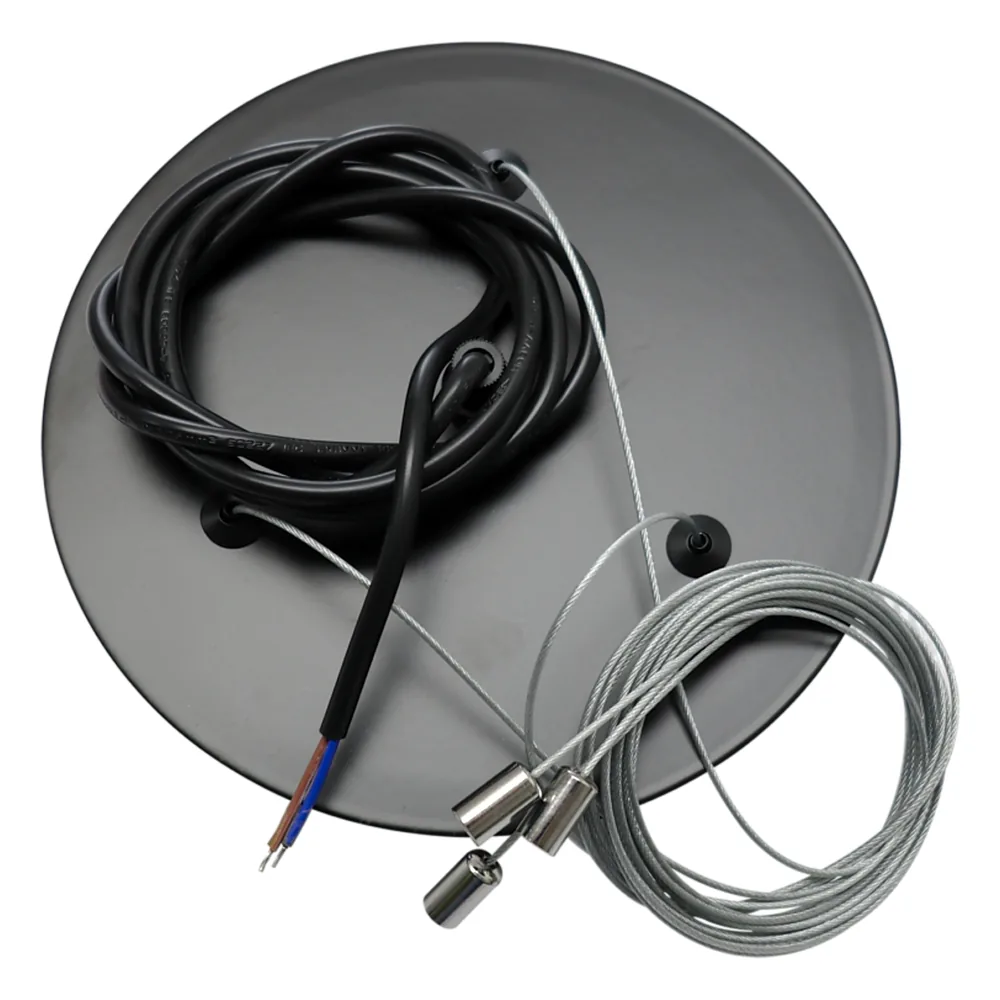 Base con Accesorio de Suspensión para Lámpara JLCR-2000N / Dimensiones 180 mm x 35mm / 127-85 a 265 V CA / Tensor 1510 mm / Cable 1490 mm / Cable H03VV-F 2 X 0.5mm² / 127-85 a 265 VAC.