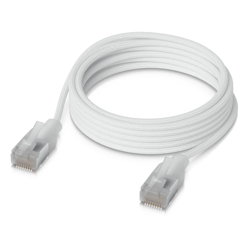 Patchcord UniFi Premium Cat6A de 2 m (6.6 Pies), hasta 10G / Soporta hasta PoE+++ / Conector RJ45 Transparente para Mejores Efectos de Luz Etherlighting