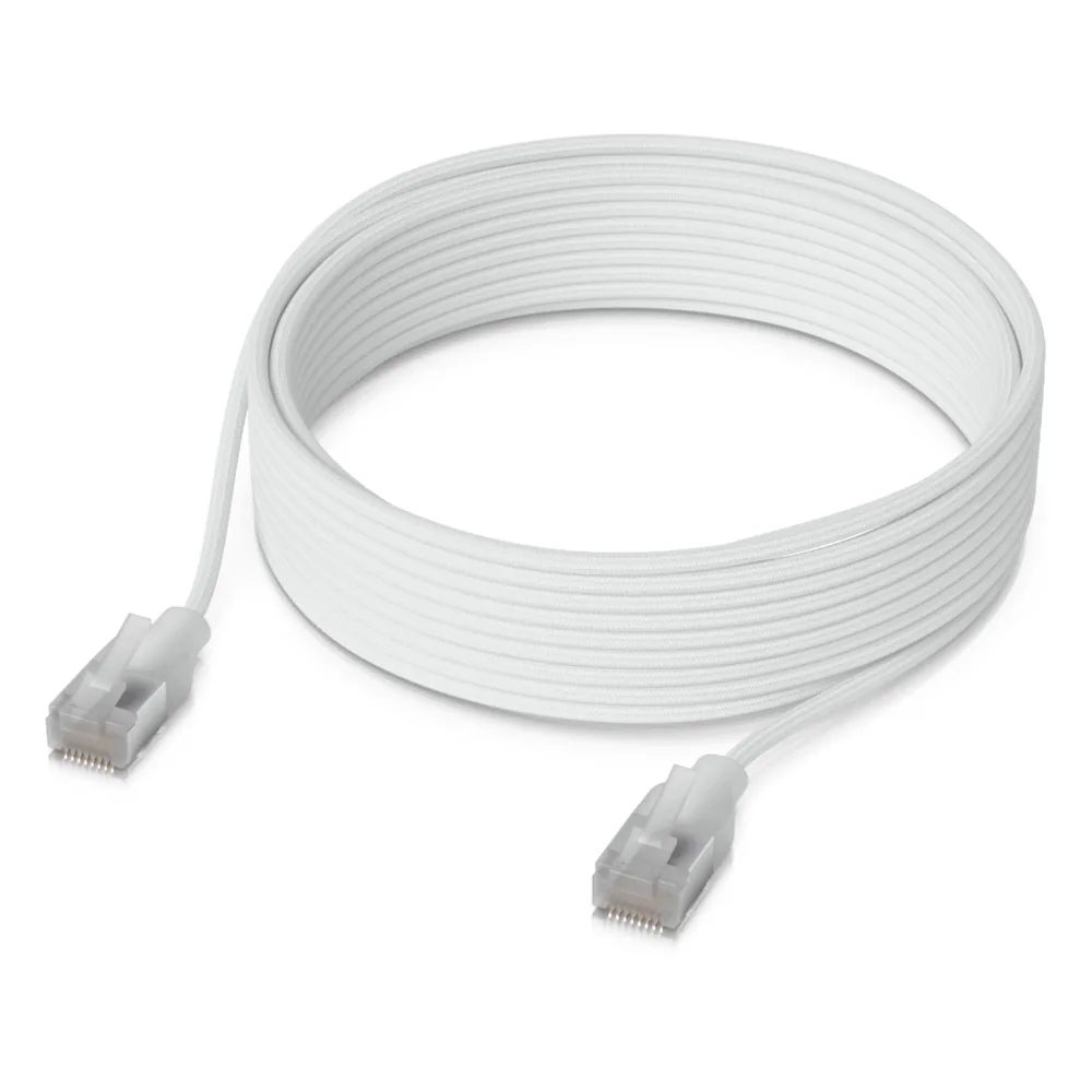 Patchcord UniFi Premium Cat6A de 5 m (16.4 Pies), hasta 10G / Soporta hasta PoE+++ / Conector RJ45 Transparente para Mejores Efectos de Luz Etherlighting