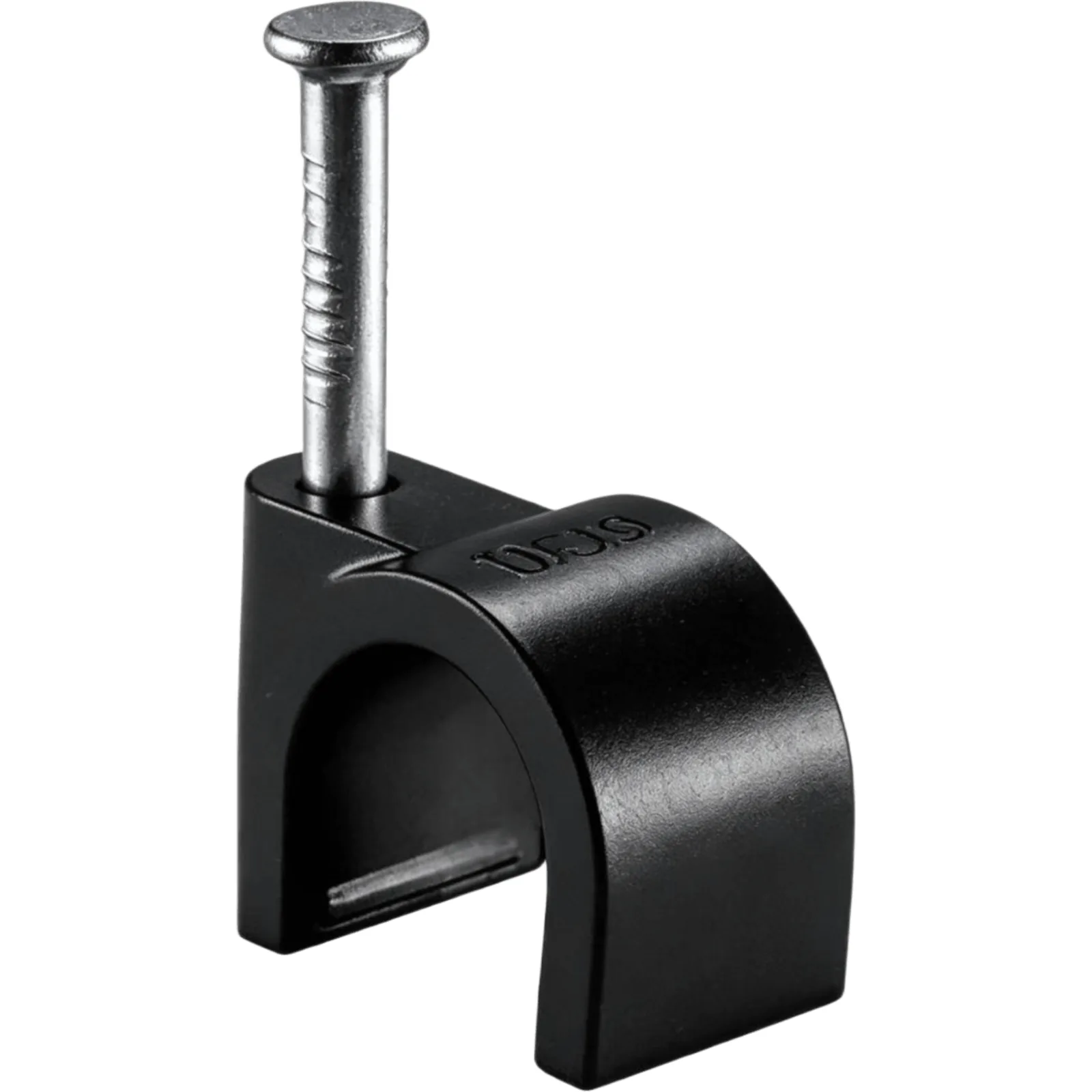 Grapa para Cable Redondo de 4 mm / Resistente a UV / Uso Interior y Exterior / Color Negro / 100 Piezas