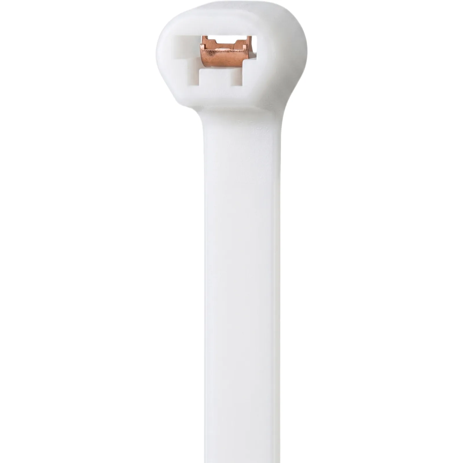 Cinchos de Nylon Mejorado con Inserto Metálico Para un Mejor Agarre / Color Blanco / 7.5 × 200 mm / Paquete con 100 Piezas