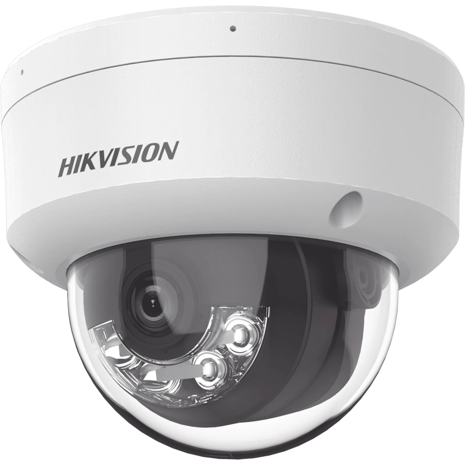 [Dual Light] Domo IP 2 Megapixel / Lente 2.8 mm / 30 mts IR + 30 mts Luz Blanca / Micrófono Integrado / Antivandálico IK08 / ACUSENSE Lite / Exterior IP67 / H.265 / PoE / ONVIF / Micro SD