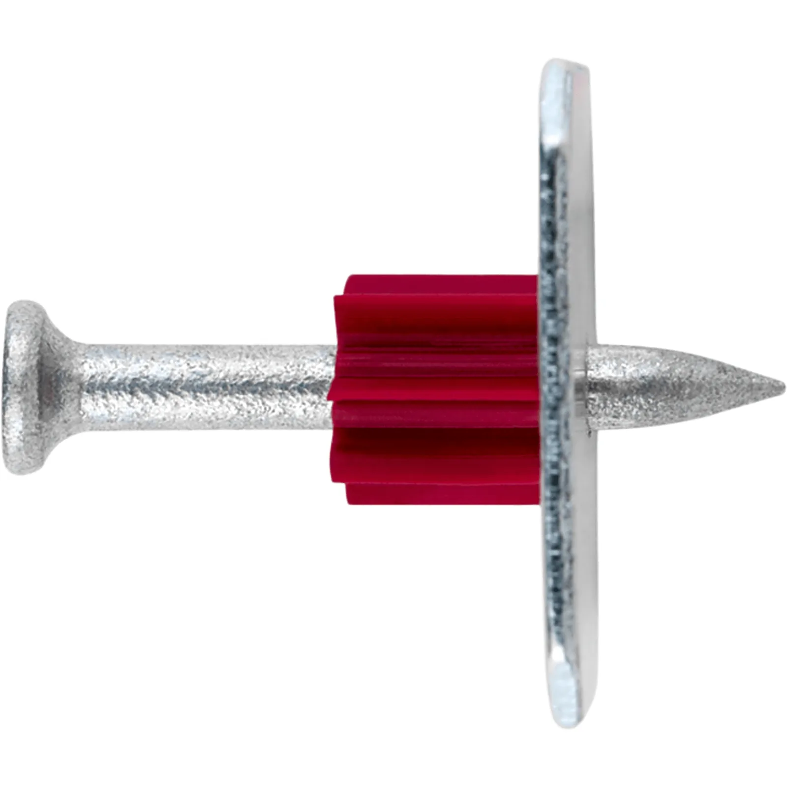 Clavo con Rondana para Concreto / Diámetro 3.6 mm X 1" / Caja con 100 piezas / Acero Galvanizado Mecánico / Rondana 25 mm /Rondana Zincada / Herramienta Cañón 8 mm / Carga Tracción hasta 3.71 kN