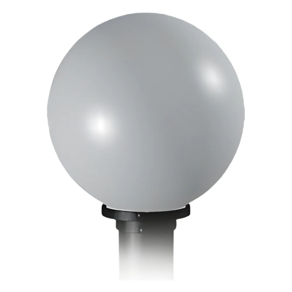 Globo de policarbonato blanco para carcasas MALTA. Elemento IMPRESCINDIBLE cuando se instala una columna MALTA.