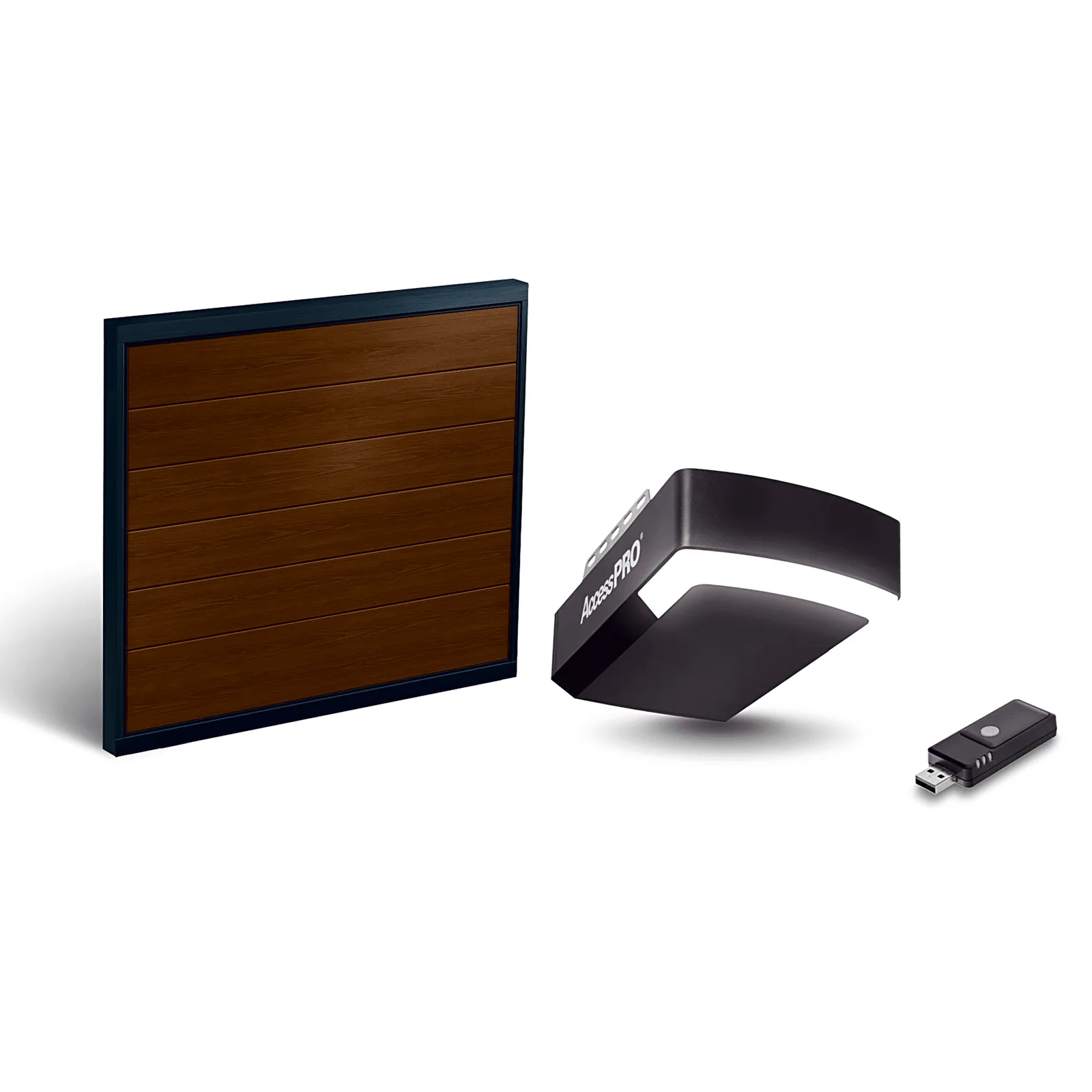 KIT COMPLETO Incluye /Puerta D/ Garage / APDOORB 8x9 Pies / Imitacion madera / Insulada / Interfase ACCESSWIFI / Extension ACCESSEXTRAILC /Motor FS1000M / 1/2HP / Fuerte/Silencioso/Luz LED/Motor DC .