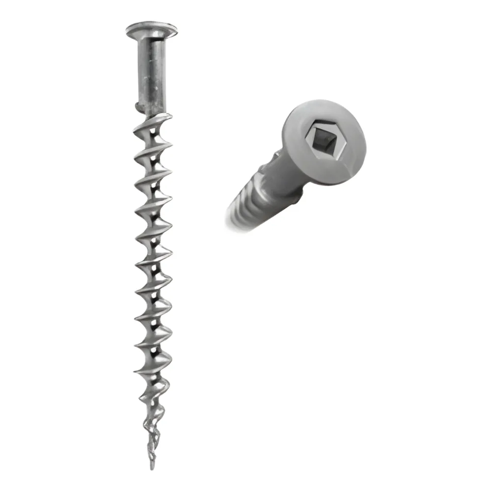 Ancla de Tornillo "PENETRADOR" de 18" de Largo, en Aluminio Termotratado con Cabeza para Dado Cuadrado de 1/2" .