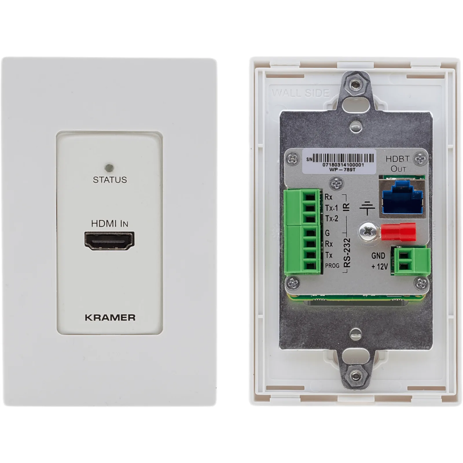Transmisor Wall Plate HDBaseT | 4K60 4:2:0 HDMI 2.0 | RS-232 e IR | PoE | 40 m (130 ft) |