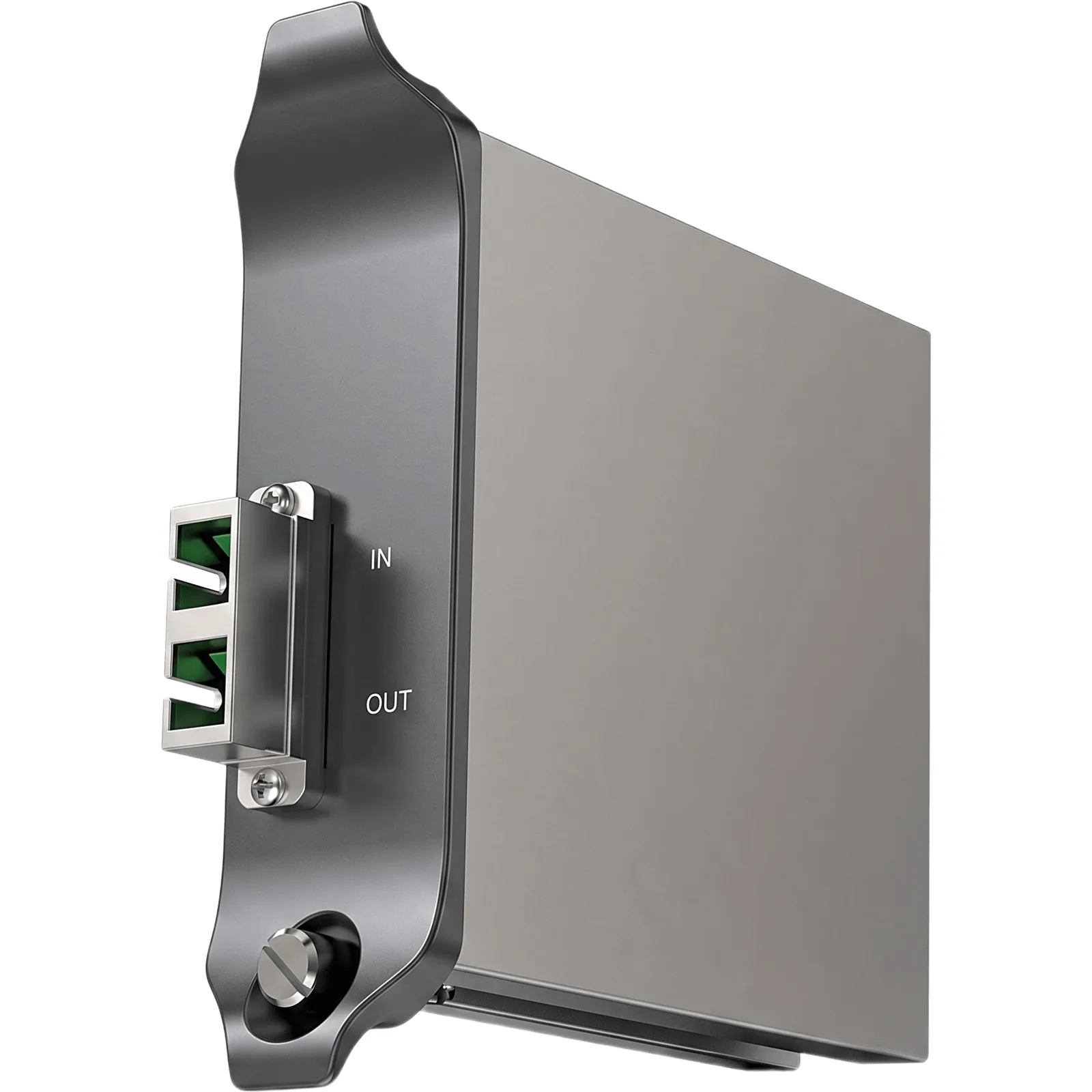 Módulo de Transporte / Fibra Óptica / 8 Módulos por Hub Principal / Pérdida Óptica Hasta 5 dB / Potencia de Transmisión 4.5 mW a 10 mW / SC/APC Dúplex / 1.2" (31 mm) x 4.6" (117 mm) x 4.6" (1