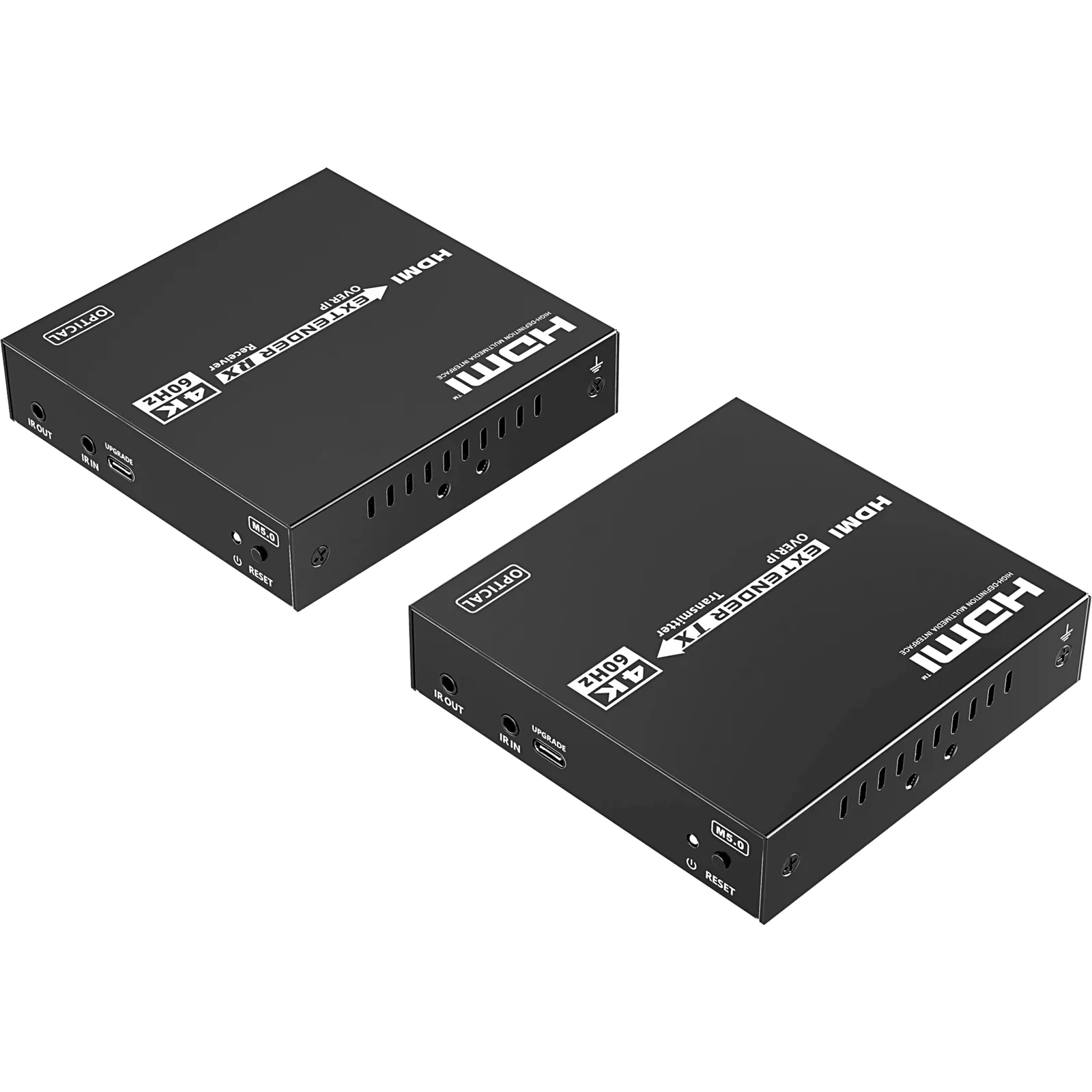 Extensor HDMI sobre IP | 4K60Hz | Fibra Óptica 40 km (24.85 mi) | 18 Gbps | HDMI 2.0 | HDCP 1.4/2.2 | IR | Protección ESD