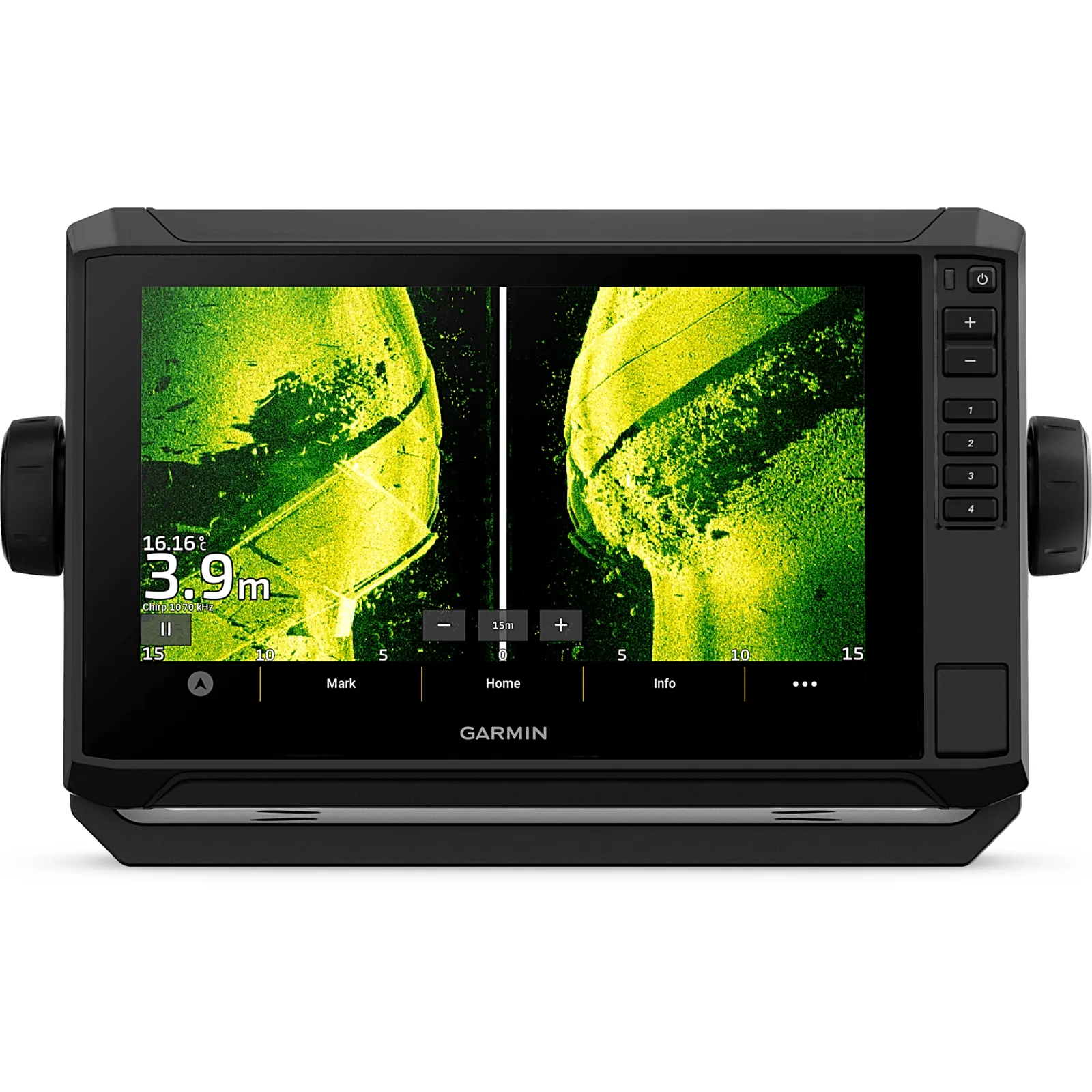 Plotters ECHOMAP™ UHD2 / Incluye transductor GT56UHD-TM / Pantalla Táctil 9" WSVGA / Receptor Multibanda 10 Hz / Sonda CHIRP y ClearVü / IPX7 / Compatible con AIS y NMEA 2000 / GPS GLONASS Galileo BeiDou