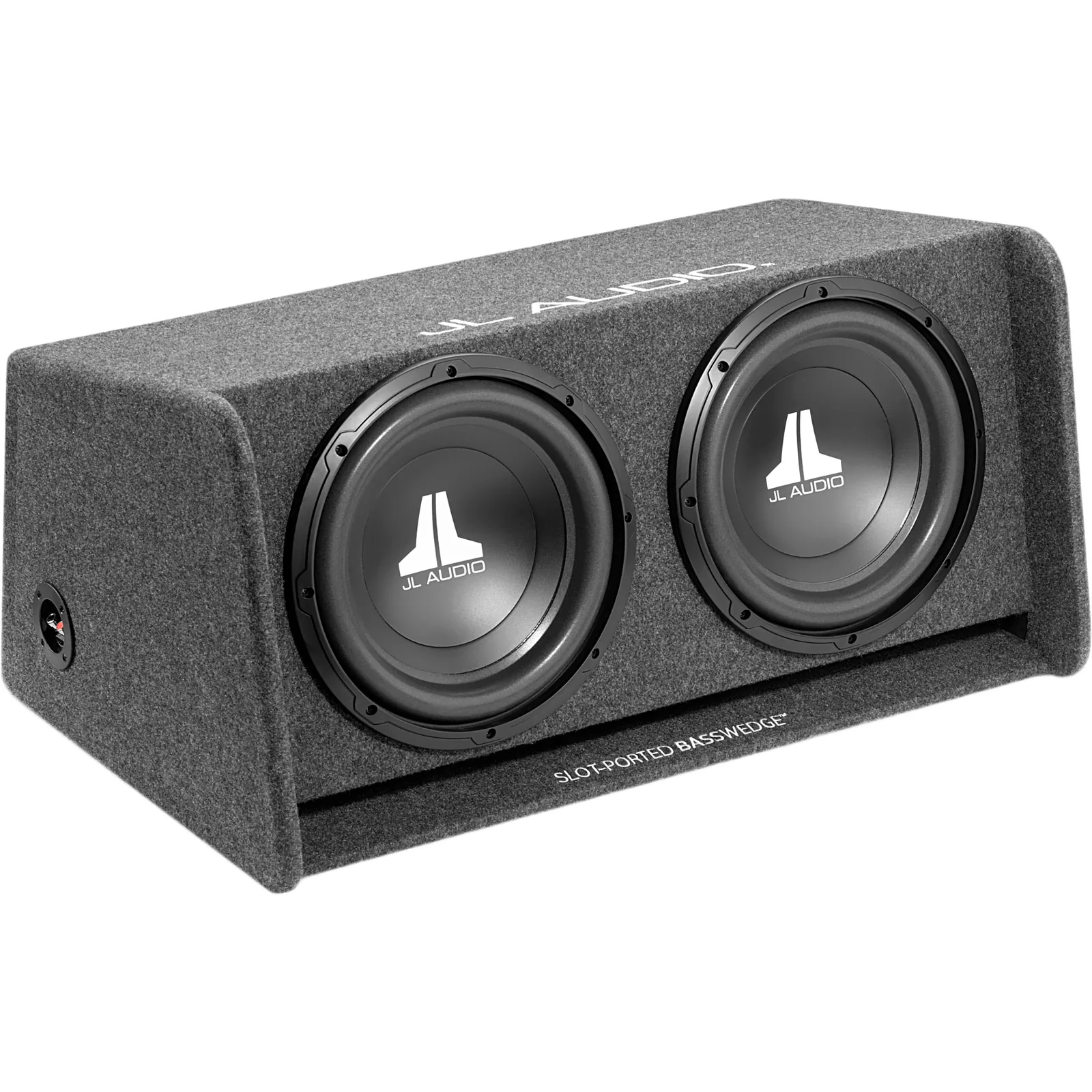 Subwoofer W0v3 dual de 12 pulgadas / Car Audio / 300 W RMS o 600 W RMS / Impedancia 2 &Omega; o 4 &Omega; / Carcasa con Puertos de Ranura / Cono de Polipropileno Relleno de Minerales / Terminal con Botones