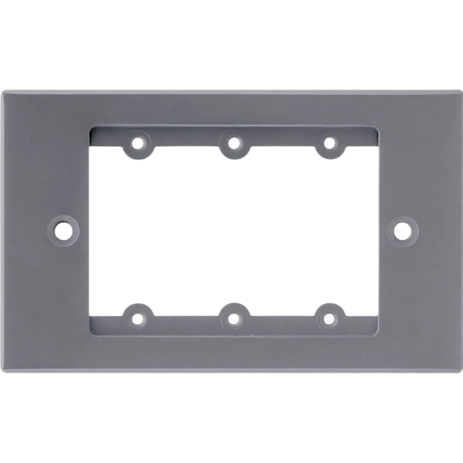 Frame para Wall Plate Inserción | 1 Gang | Metal | Version USA | Incluye Inserciones y Tornillos | Gris