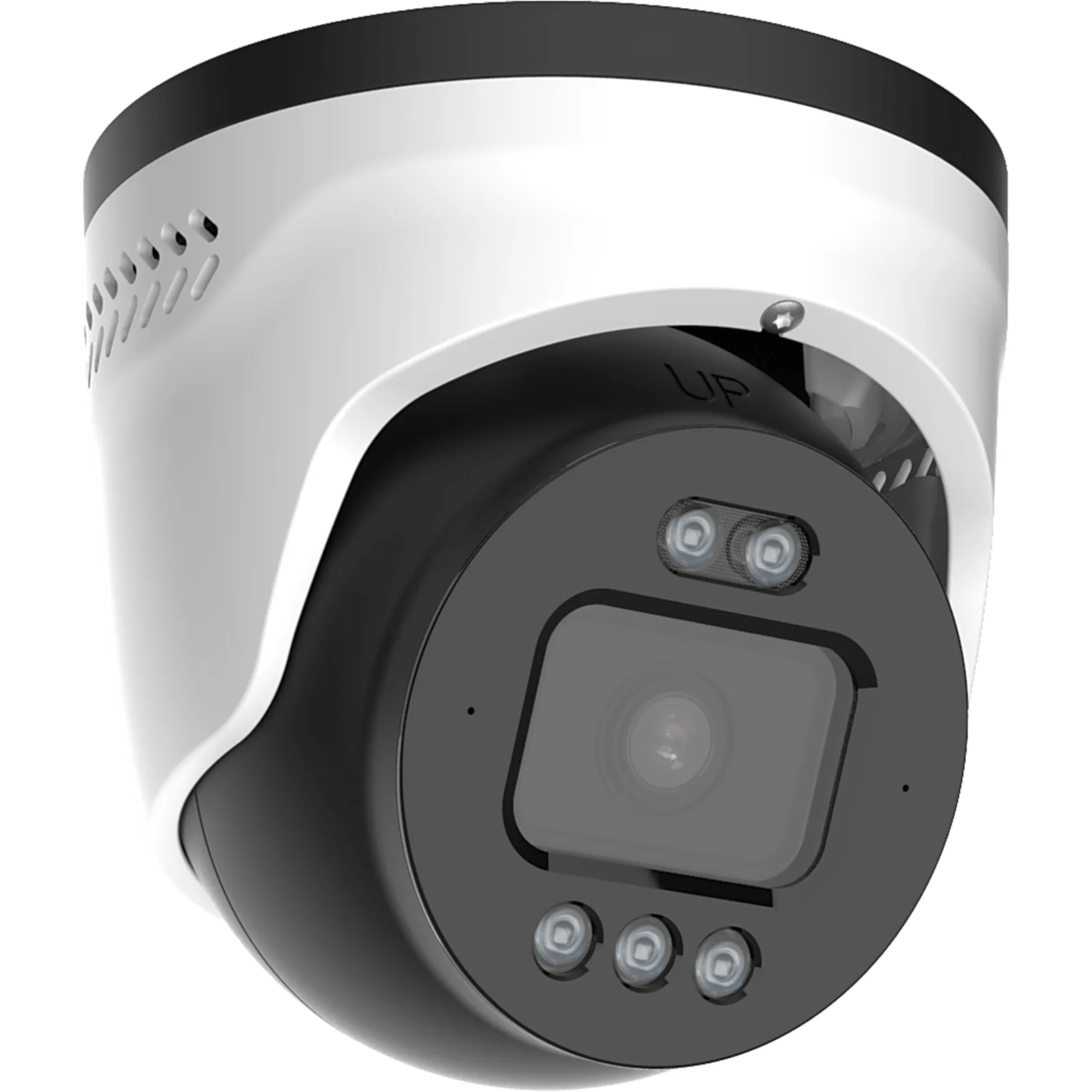 Cámara Turret AI TrueColor 5MP / Milesight / NDAA / Smart Hybrid Light / Red & Blue Flashing Lights / Two-Way Audio / VCA 2.0 / IP67 IK10 / PoE