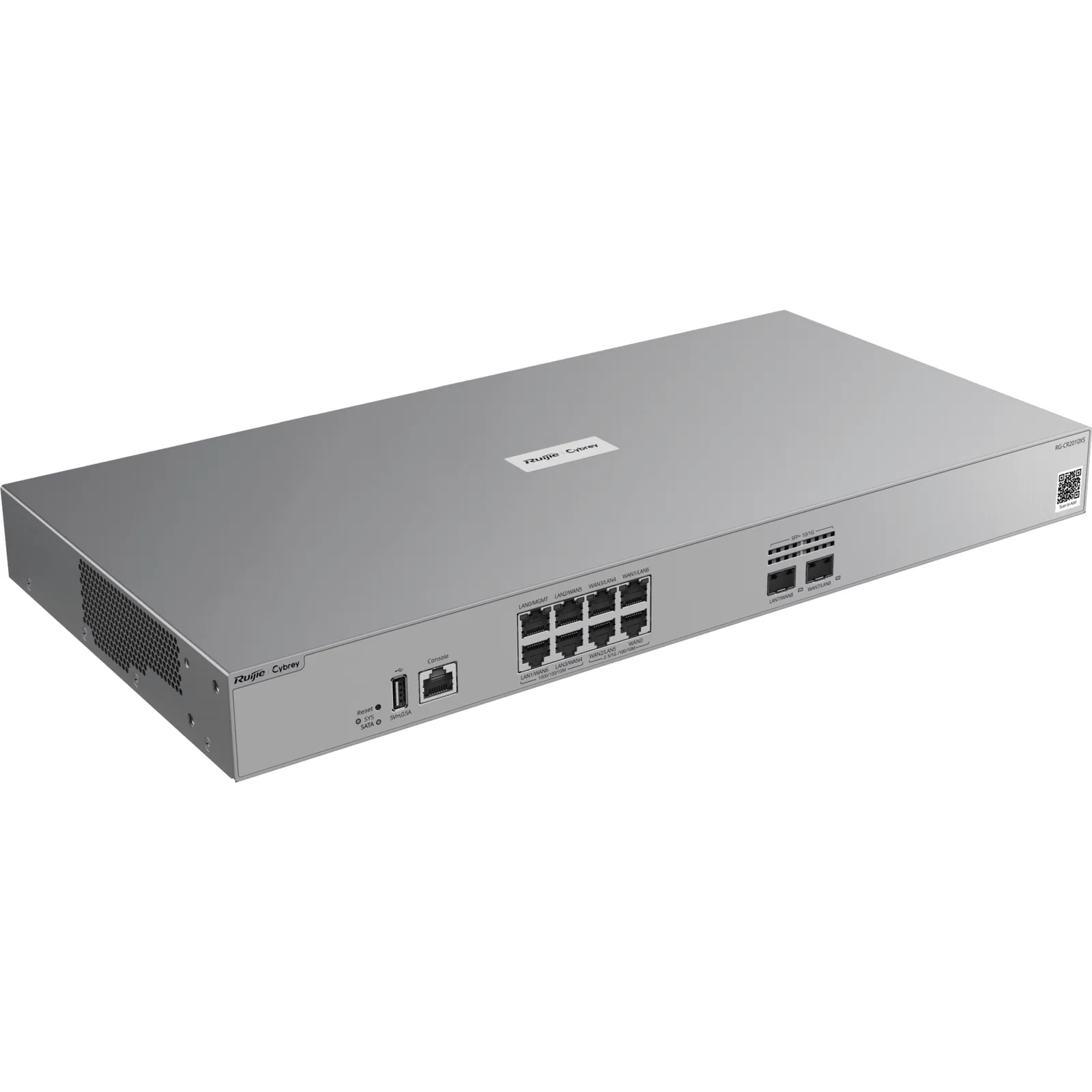 Router Cloud-Managed / 8 Gbps Throughput / 4 x GE RJ45 + 4 x 2.5GE RJ45 + 2 x 10GE SFP+ / SD-WAN / Anti-DoS/DDoS / 1 RU Rack / Línea Cybrey