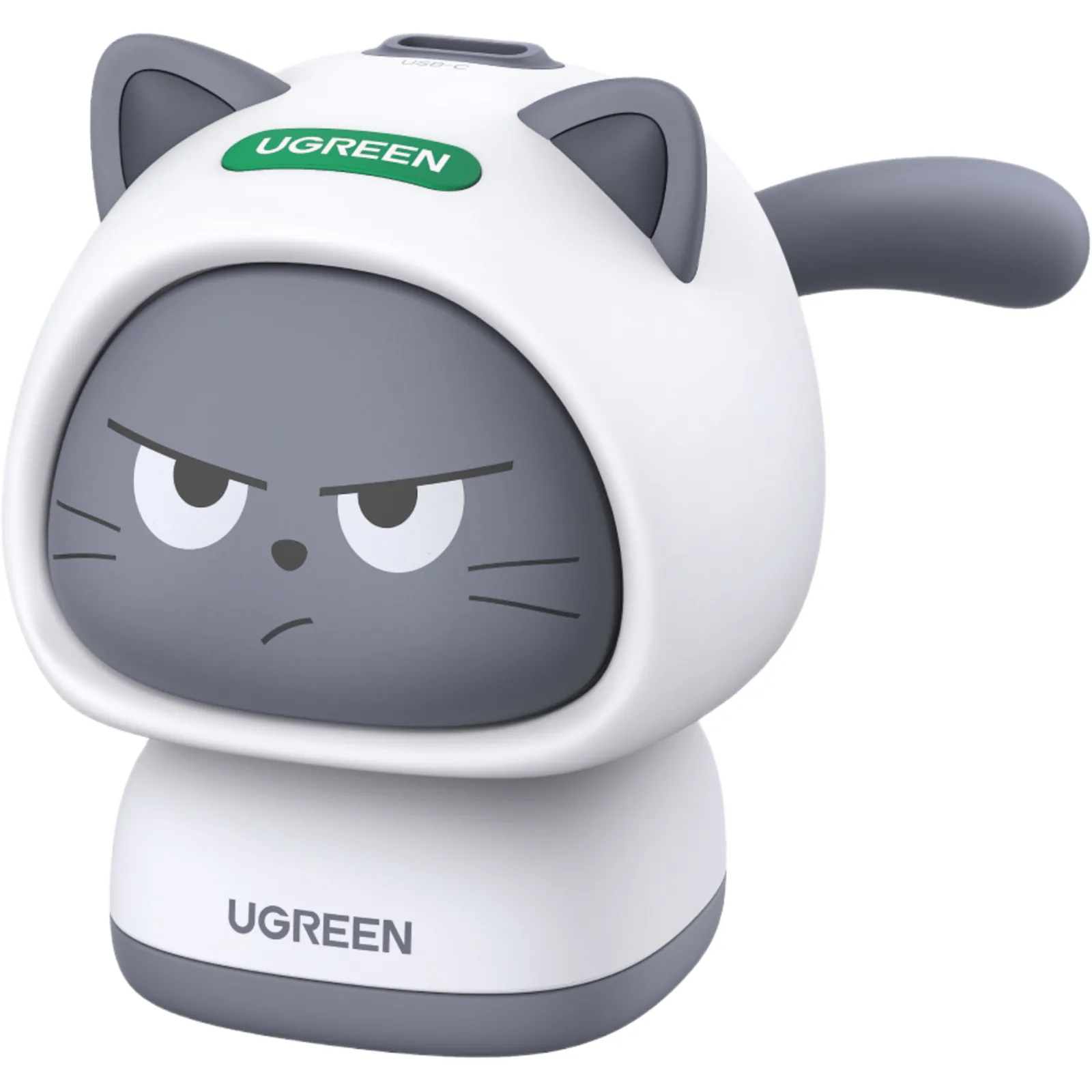 Cargador USB-C GaN 45W / Diseño Gato / Silicato / 1 Puerto / Compacto / Viaje / Protecciones