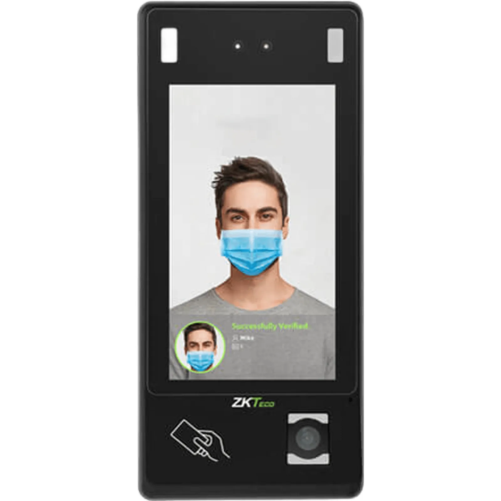 Terminal de Control de Acceso Multi-Biométrico 4G / Android 9.0 / Reconocimiento Facial Luz Visible / Lector QR Dinámico / OSDP v2.1.7 / Doble Frecuencia de Tarjetas / PoE / Anti-Spoofing / 50,000 Usuarios