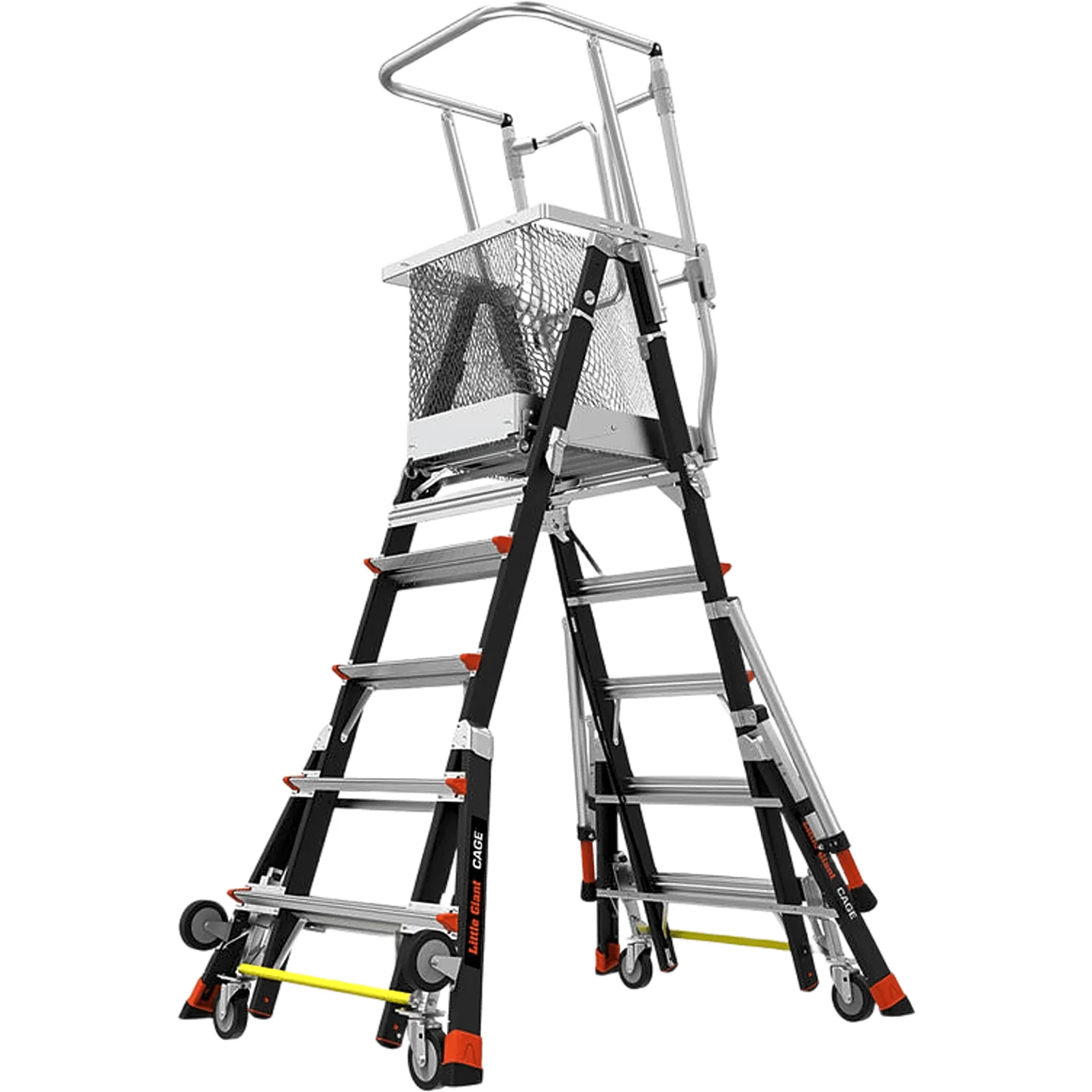 Escalera con Jaula de Seguridad de 5-9 ft (1.5-2.74 m)/ Tipo IAA / Capacidad 375 lbs (170 kg) / Control de Descenso.