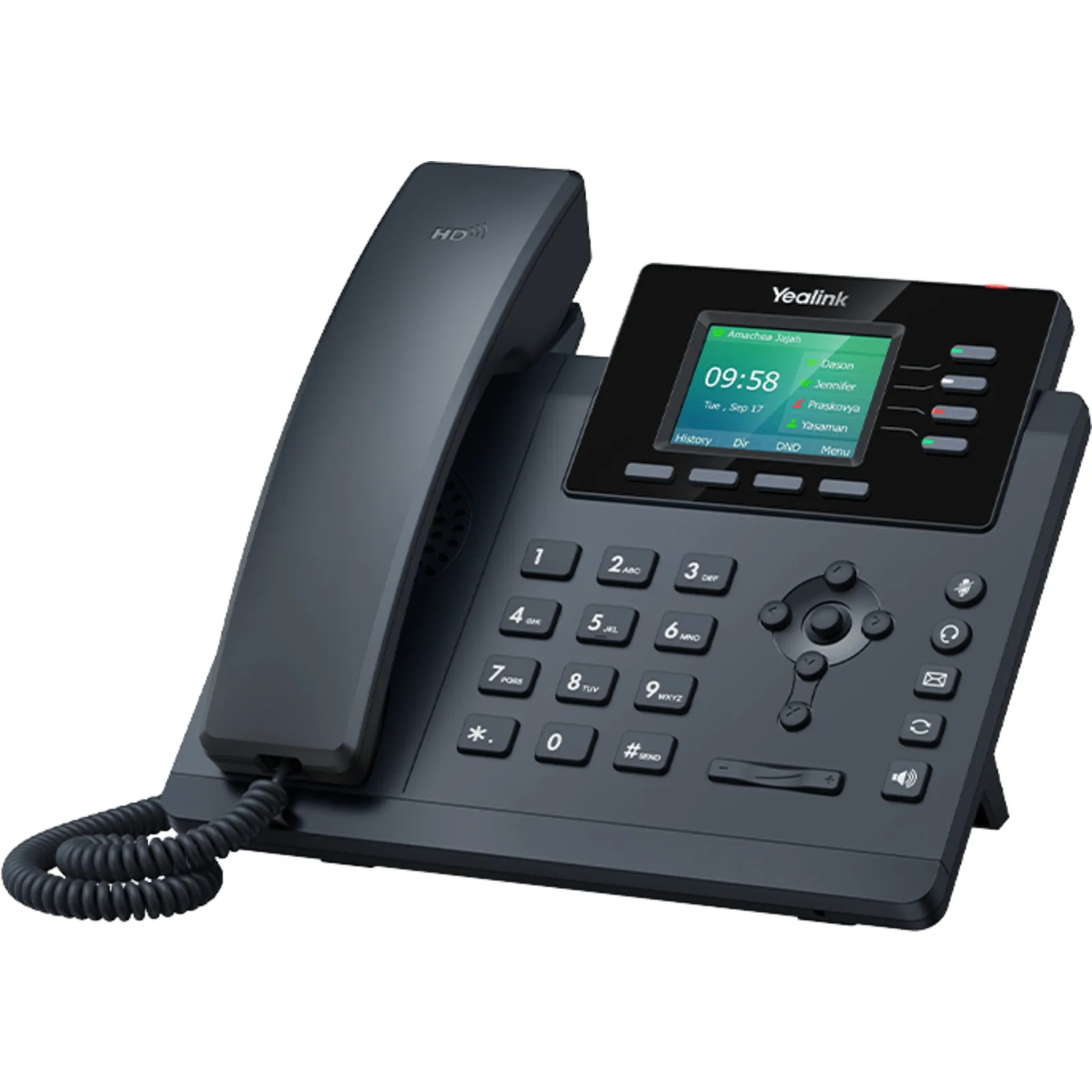 Teléfono IP Empresarial Yealink SIP-T34W con Wi-Fi de Doble Banda Pantalla a Color y Audio HD