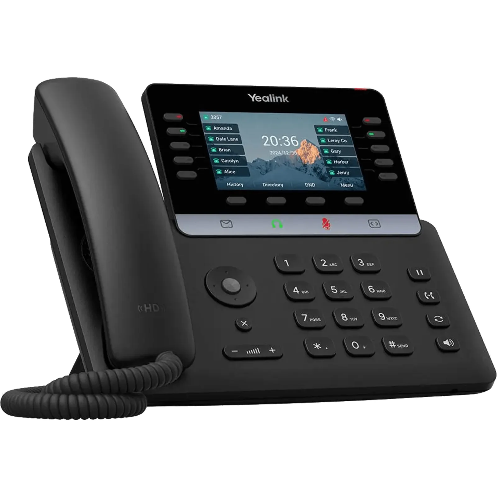 Teléfono IP Empresarial Multifuncional Yealink T74W con Wi-Fi 6 Bluetooth 5.0 y Pantalla a Color de 4.3 Pulgadas