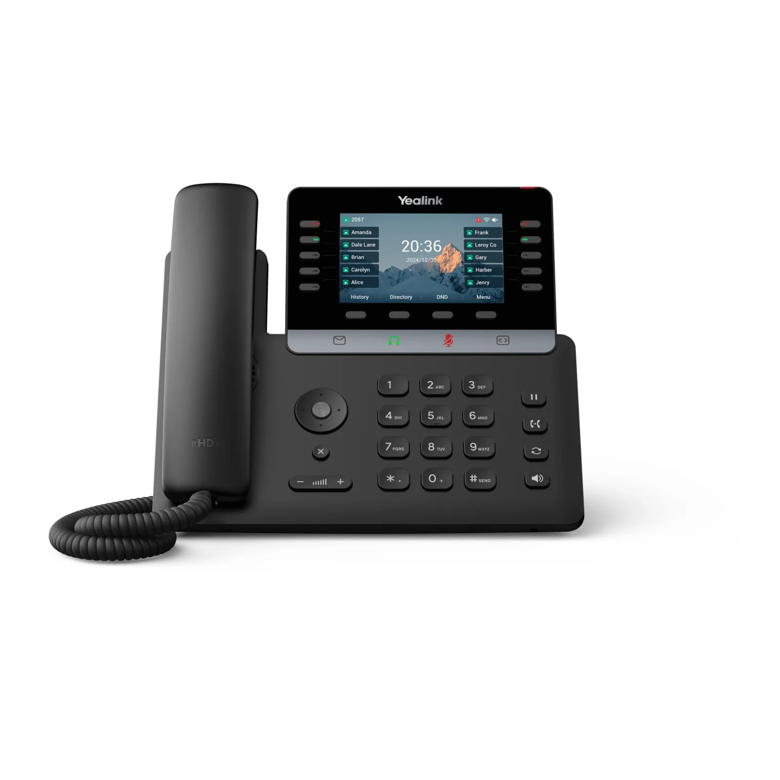 Teléfono IP Empresarial Multifuncional Yealink T74U con Pantalla a Color de 4.3 Pulgadas Audio HD y 16 Cuentas SIP