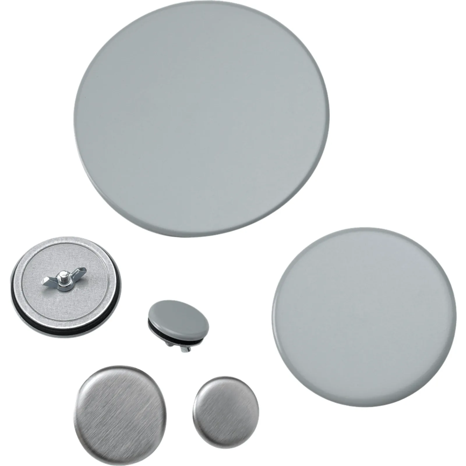 Sello de Orificio (Hol-Sealer) / 64 mm (2.5 in) Diametro / Acero Dulce Gris ANSI 61 / Recubierto en Polvo / 16ga