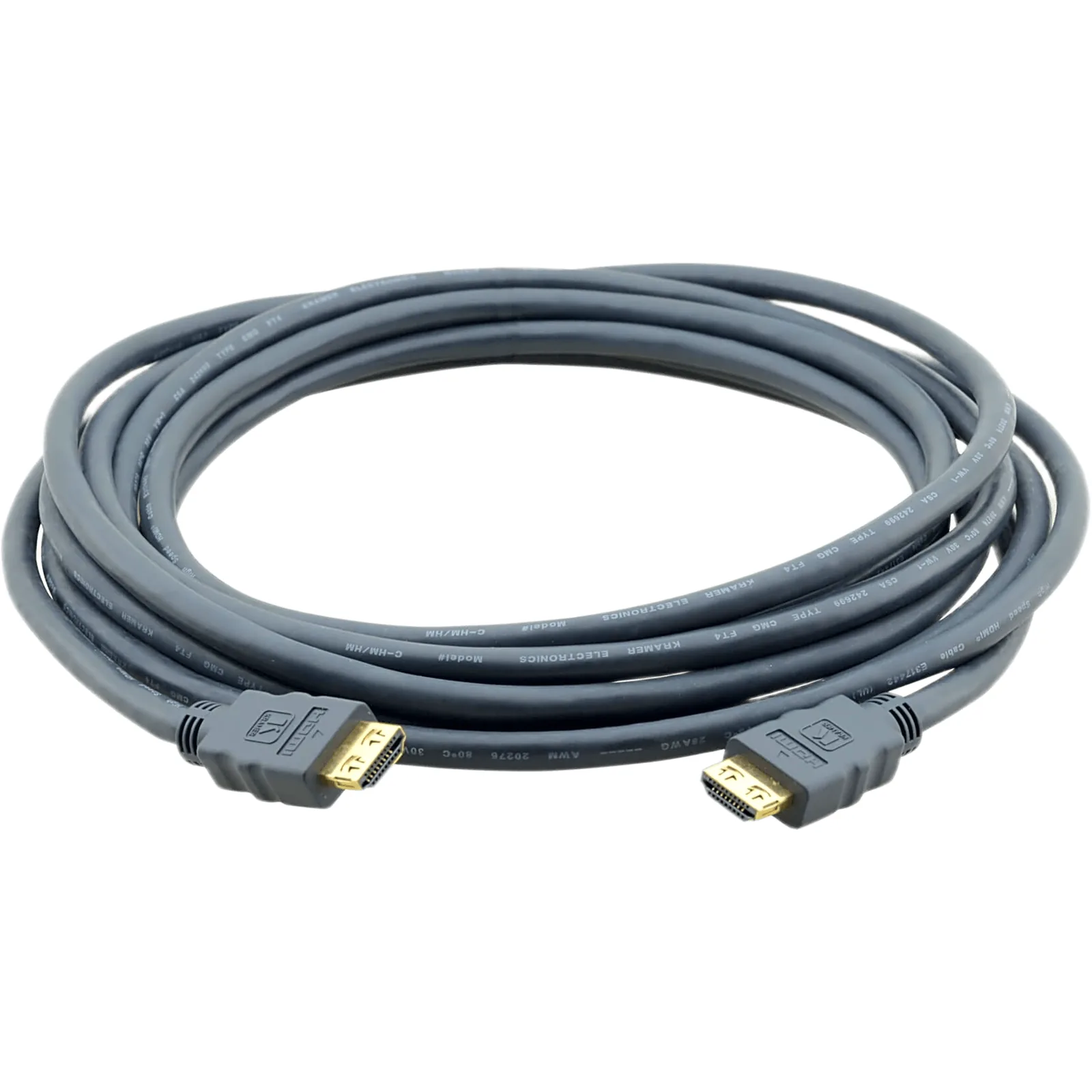 Cable HDMI Premium| Longitud 15.2 m | Alta Velocidad 18 Gbps | 1080p@60Hz (4:2:0) | Conectores Dorados 24K | K-Lock Resistentes | Triple Blindaje | Certificado Premium