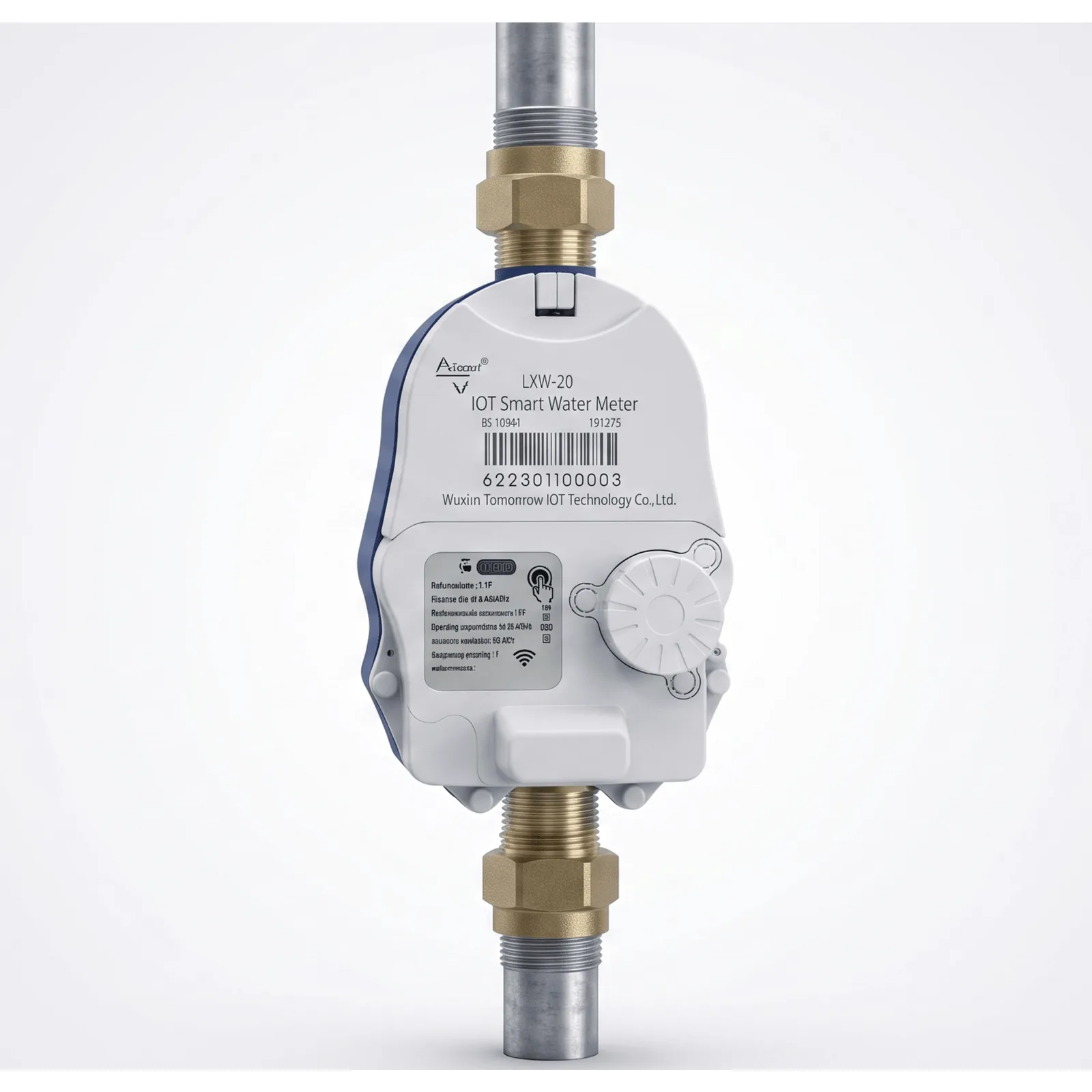Medidor de Agua Mecánico LoRaWAN IoT de 3 Pulgadas / Smart Metering y Telemetría para BMS / Válvula de Corte de Flujo / Batería Litio de Larga Duración / Comunicación Inalámbrica / Monitoreo Remoto
