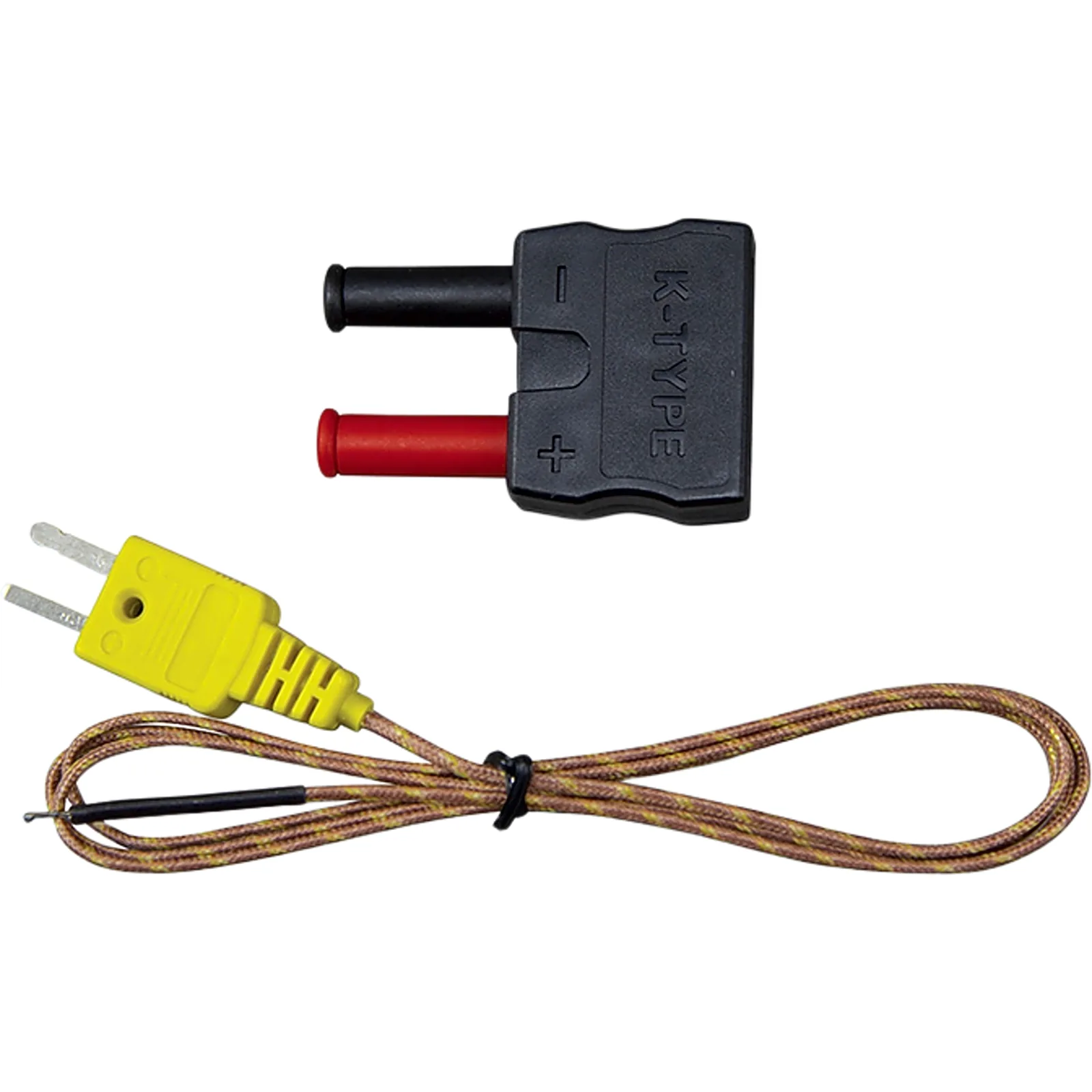 Termopar tipo K de alta temperatura rango 32 °F a 896 °F (0 °C a 480 °C) / Longitud 40 pulgadas (101.6 cm) / Adaptador tipo banana / Compatible con multímetros / HVAC .