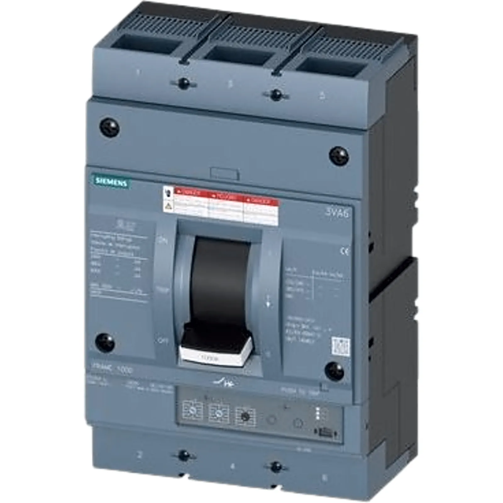 Interruptor Termomagnético 480V 3X1000A, Sin zapatas principales.