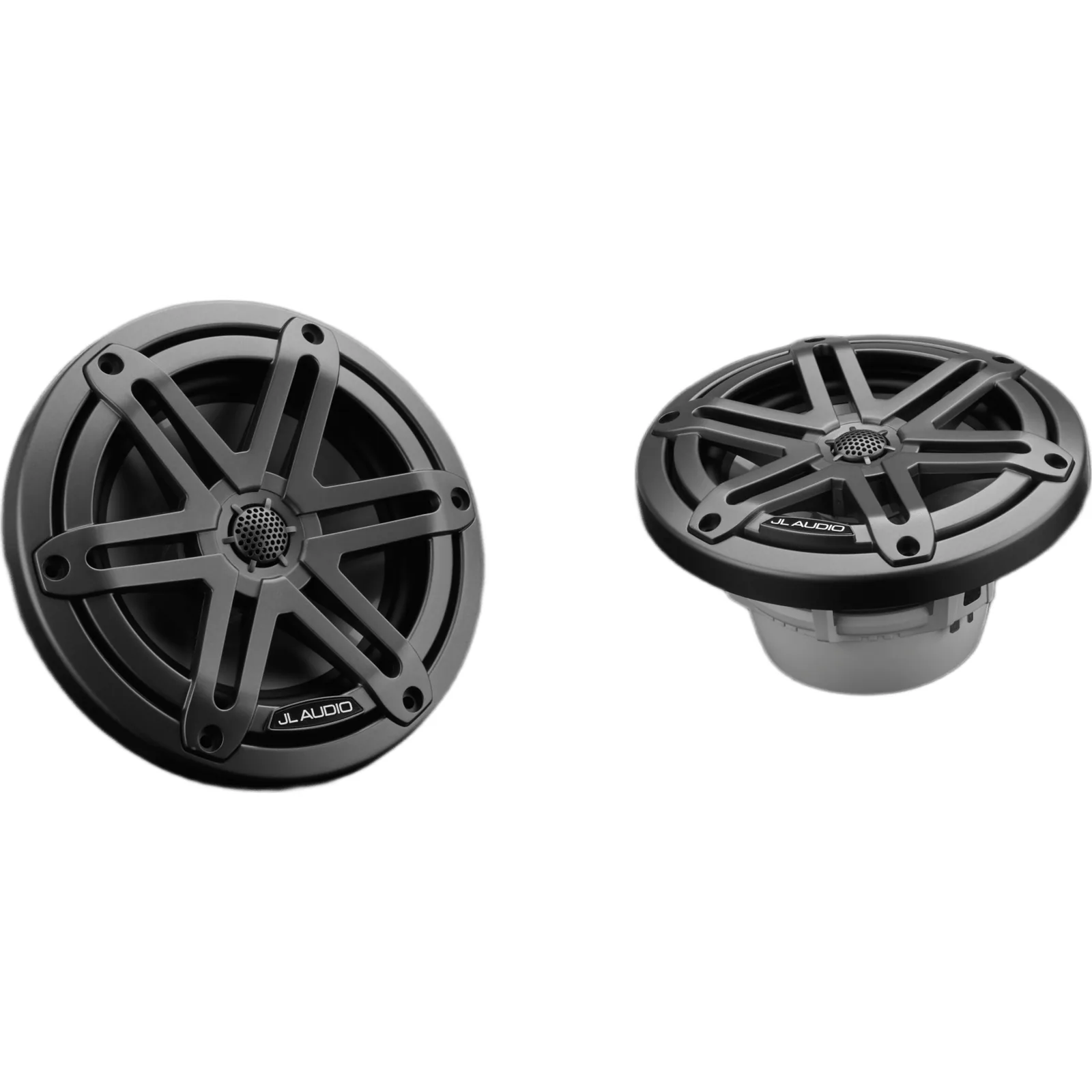 Bocinas Náuticas JL Audio M3 / 6.5" Coaxiales / 60 W RMS / Tweeter Cúpula Seda 19 mm / LED RGB / Rejilla Deportiva Gris / Marino